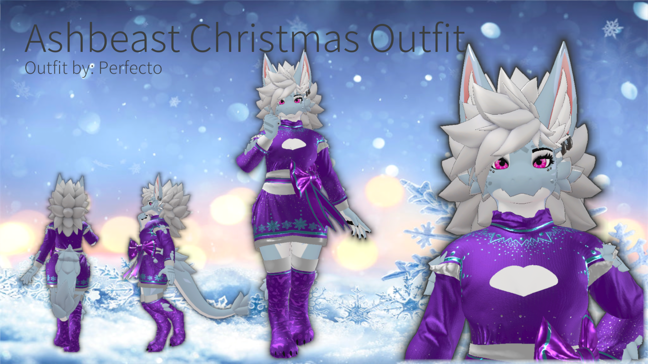 Christmas New Year Party Outfit For Ashbeast | VRChat Clothing