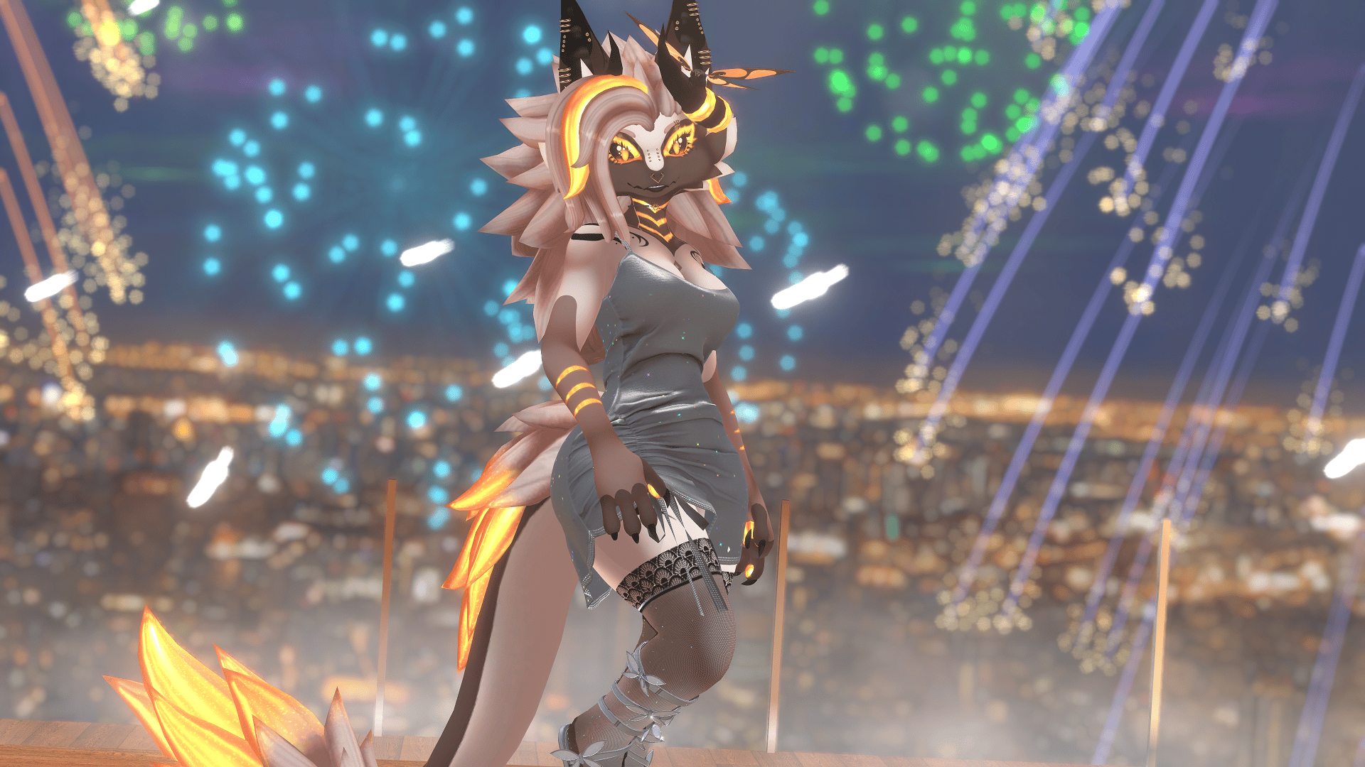 New Year Party Outfit For Novabeast 1.2 & KFN Avatar | VRChat Clothing