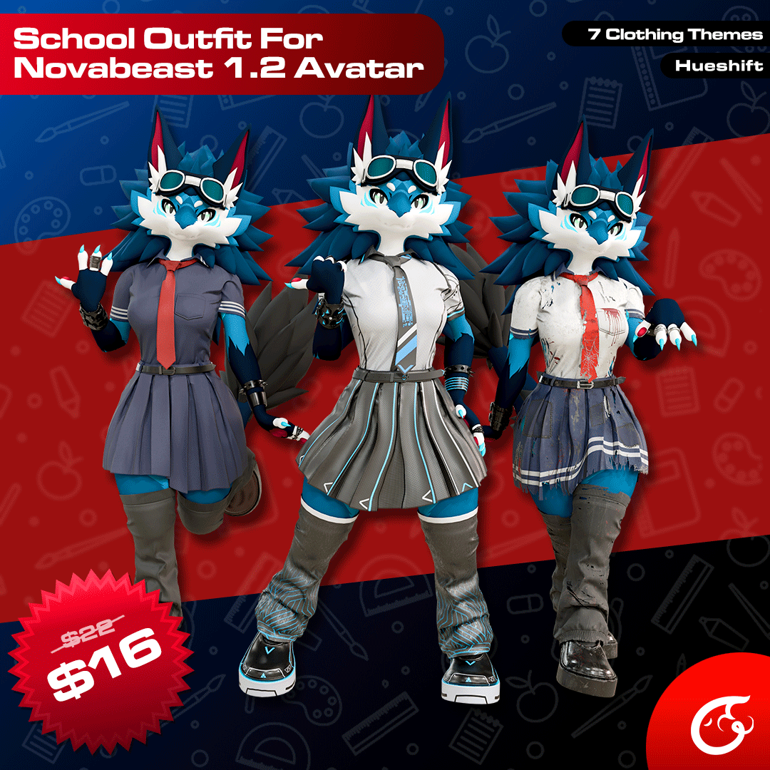 School Outfit For Novabeast 1.2 | VRChat Clothing