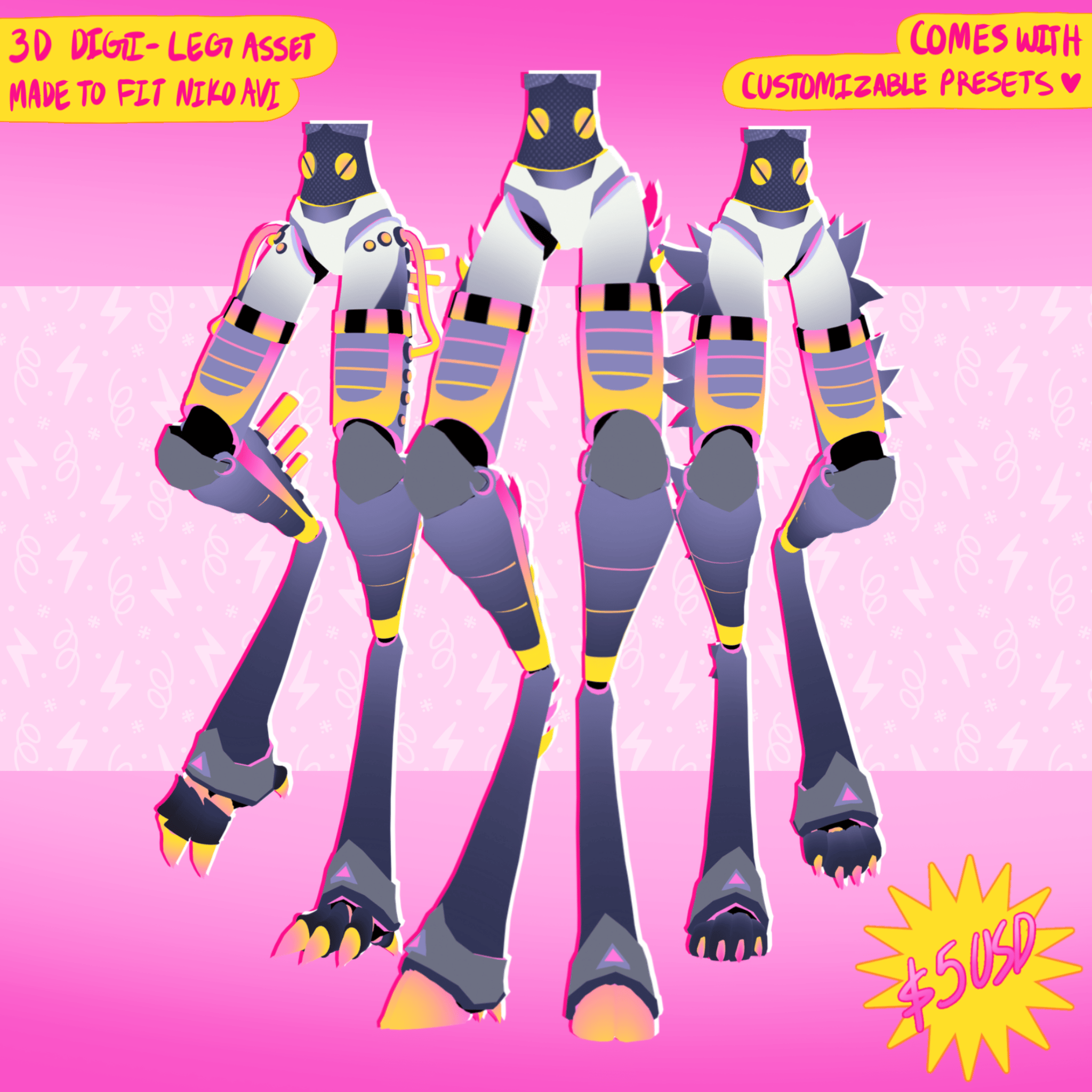 Digi Robot Legs -Panic Themed