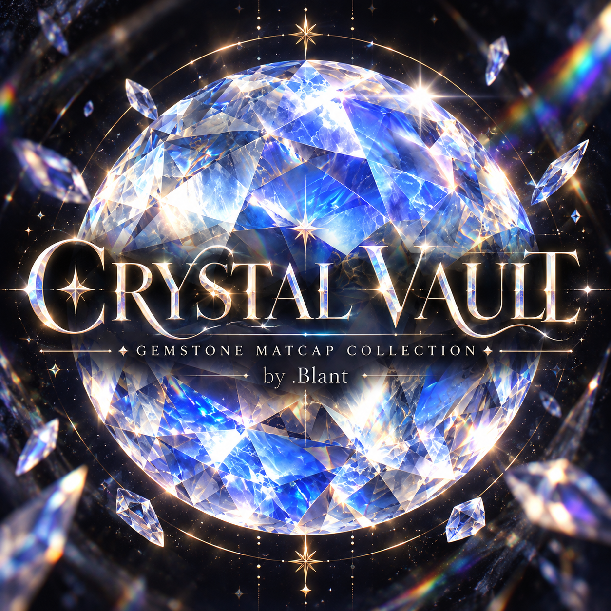 ✦ Crystal Vault — Gemstone MatCap Collection