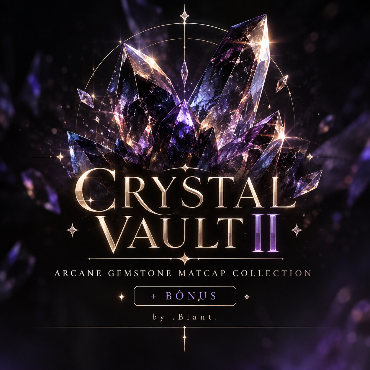 ✦ Crystal Vault II — Arcane Gemstone MatCap Collection + BONUS (31 MATCAPS)