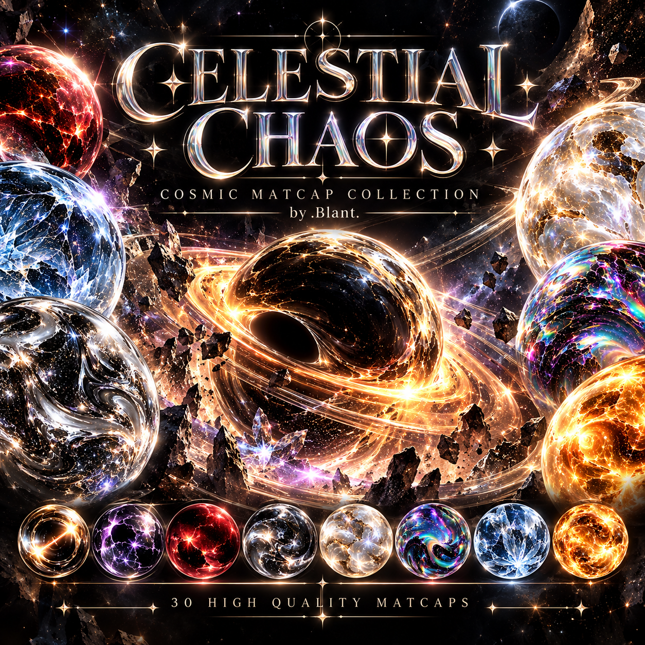 ✦ Celestial Chaos – Cosmic MatCap Collection + BONUS✦