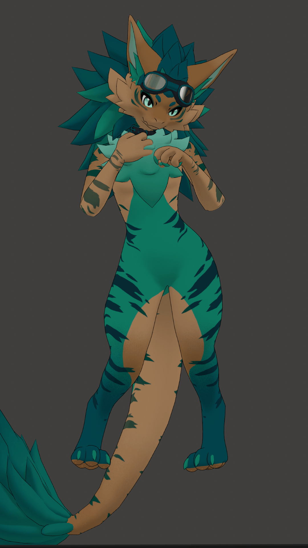 Teal Striped (Novabeast v1.2 Retexture)