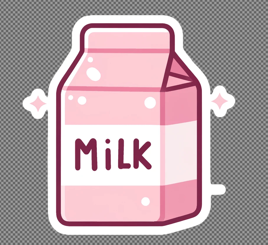 Pink Milk Decal – Cute & Aesthetic VRChat Sticker
