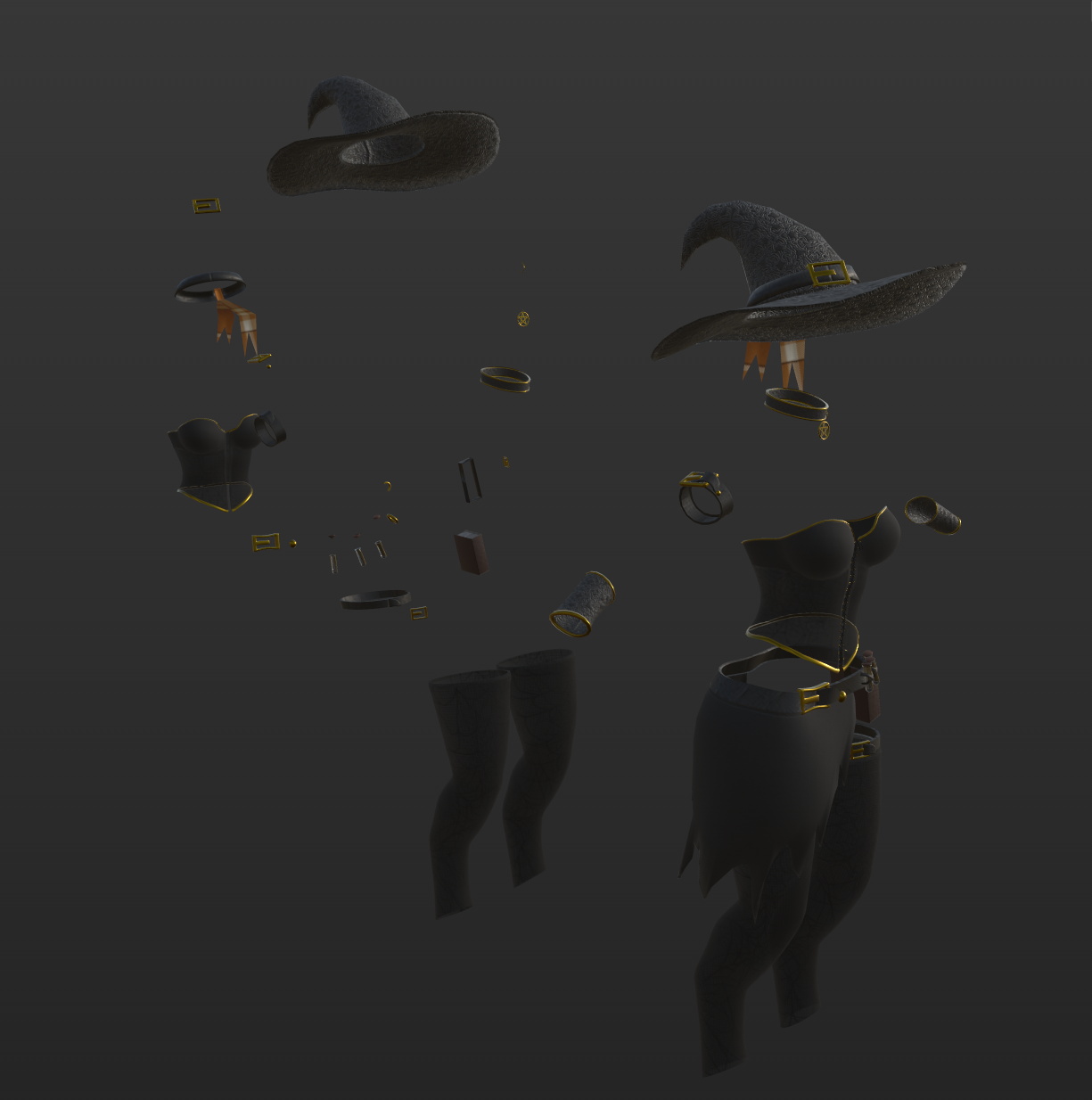Witch Outfit for Winterpaw Fem Canine