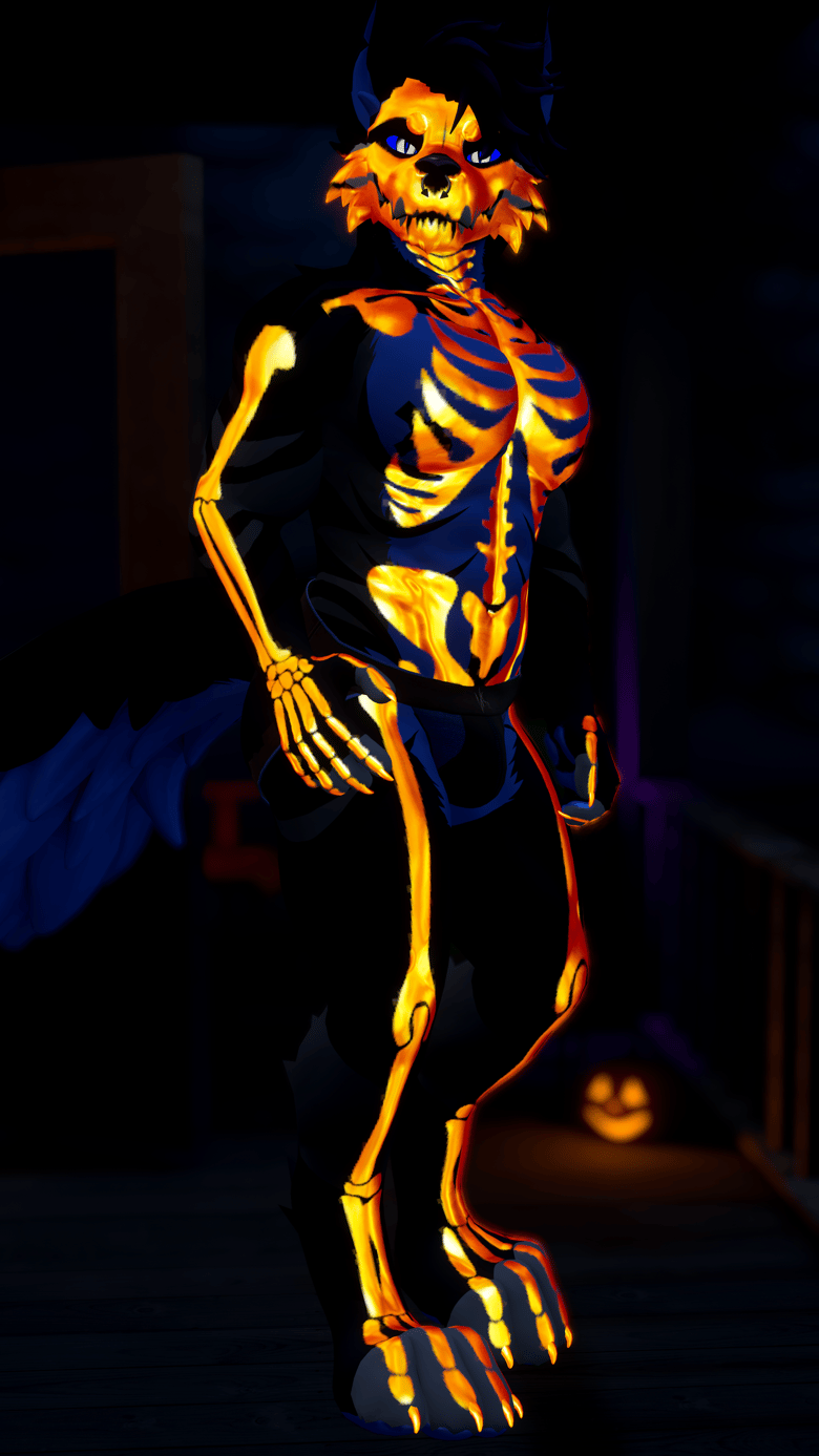Spooky Skelly! Skeleton Mask/Map for the Masc Canine Winterpaw!