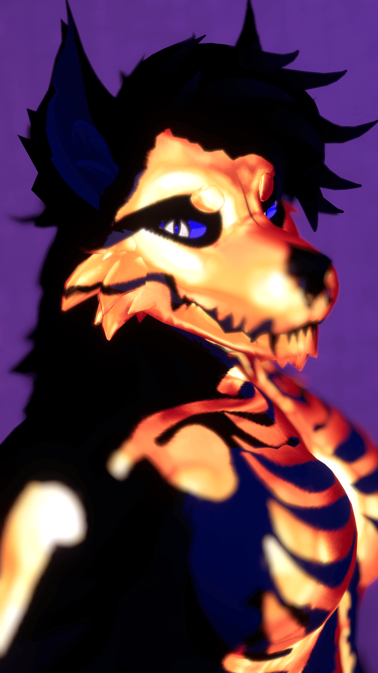 Spooky Skelly! Skeleton Mask/Map for the Masc Canine Winterpaw!