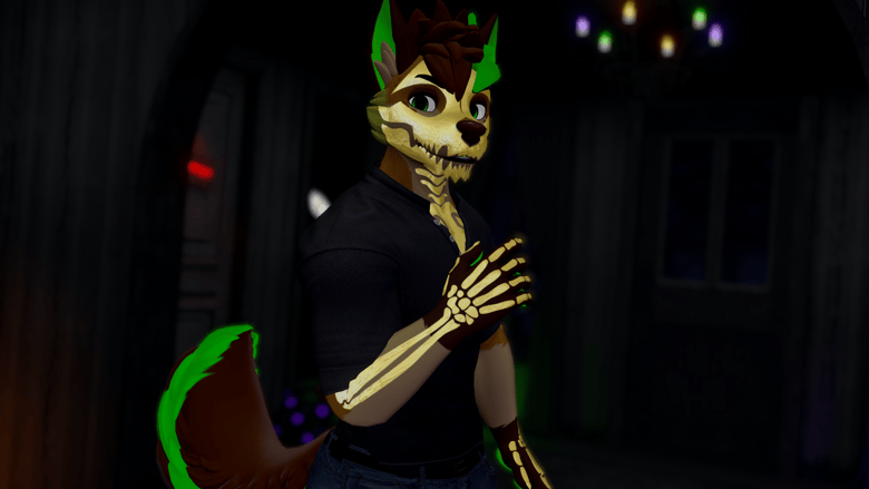 Spooky Skelly! Skeleton Mask/Map for the Masc Canine Winterpaw!