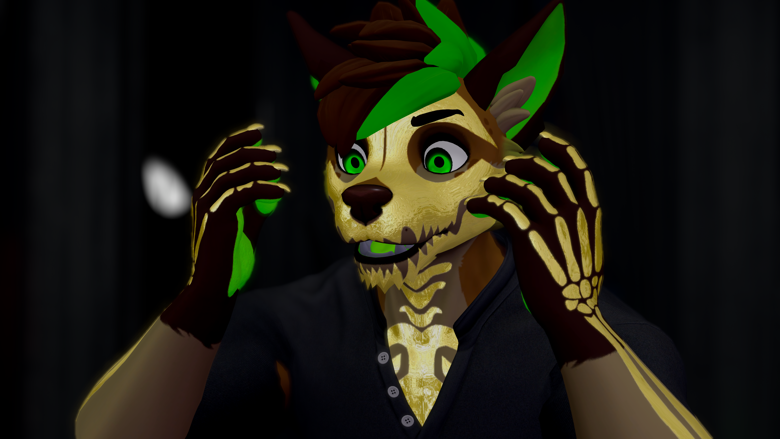 Spooky Skelly! Skeleton Mask/Map for the Masc Canine Winterpaw!