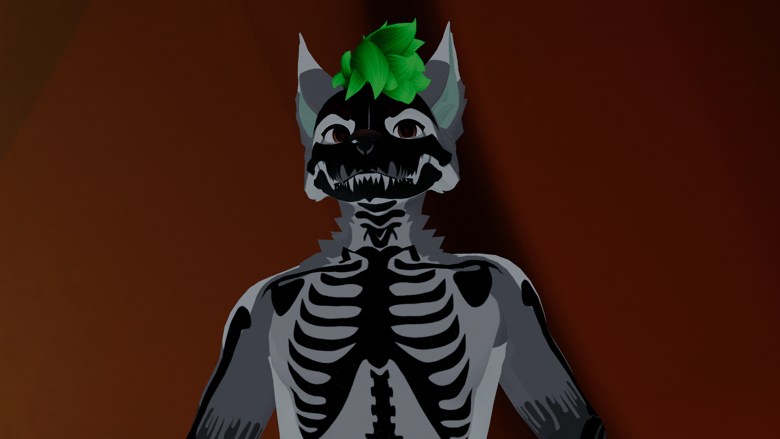 Spooky Skelly! Skeleton Mask/Map for the Masc Canine Winterpaw!