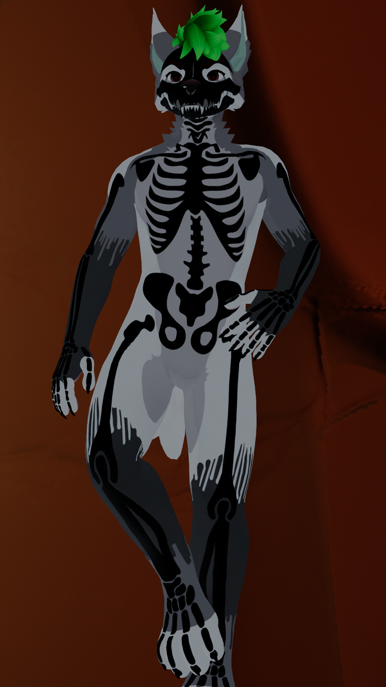 Spooky Skelly! Skeleton Mask/Map for the Masc Canine Winterpaw!