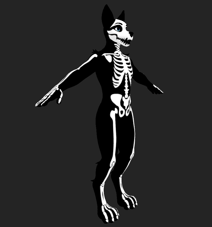 Spooky Skelly! Skeleton Mask/Map for the Masc Canine Winterpaw!