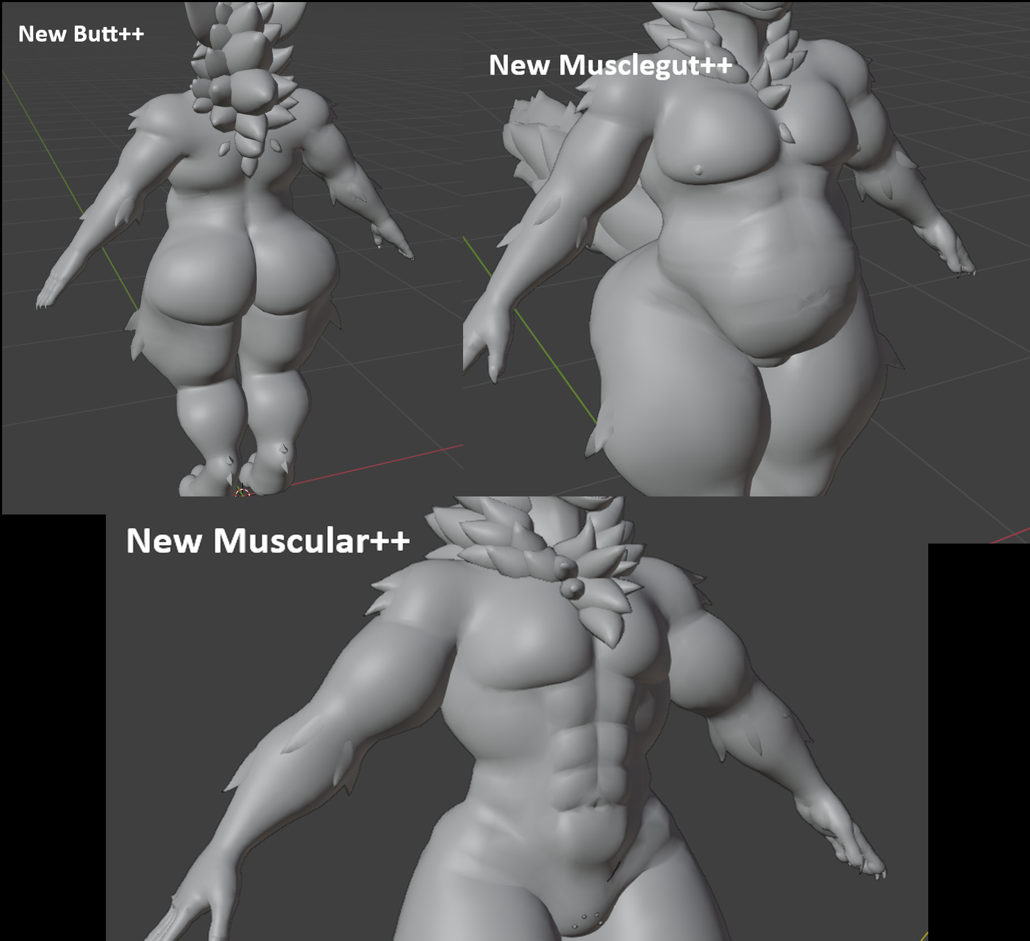 Fluffgan - Dadgan, Muscular/Musclegut Dad Edit