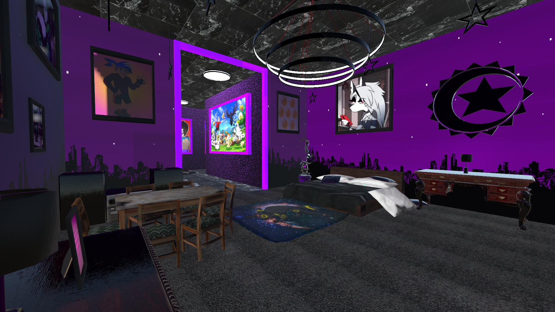 (PC/QUEST) Avatar Bedroom Apartment - Purple And Black Gothic Version