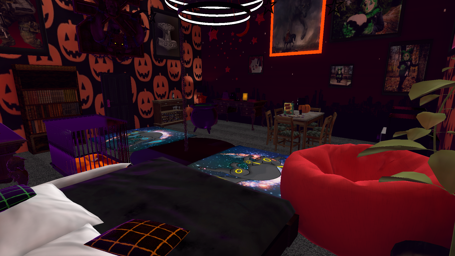 (SFW/NSFW) Trick Or Treat Bedroom - A Halloween Themed World For VRChat