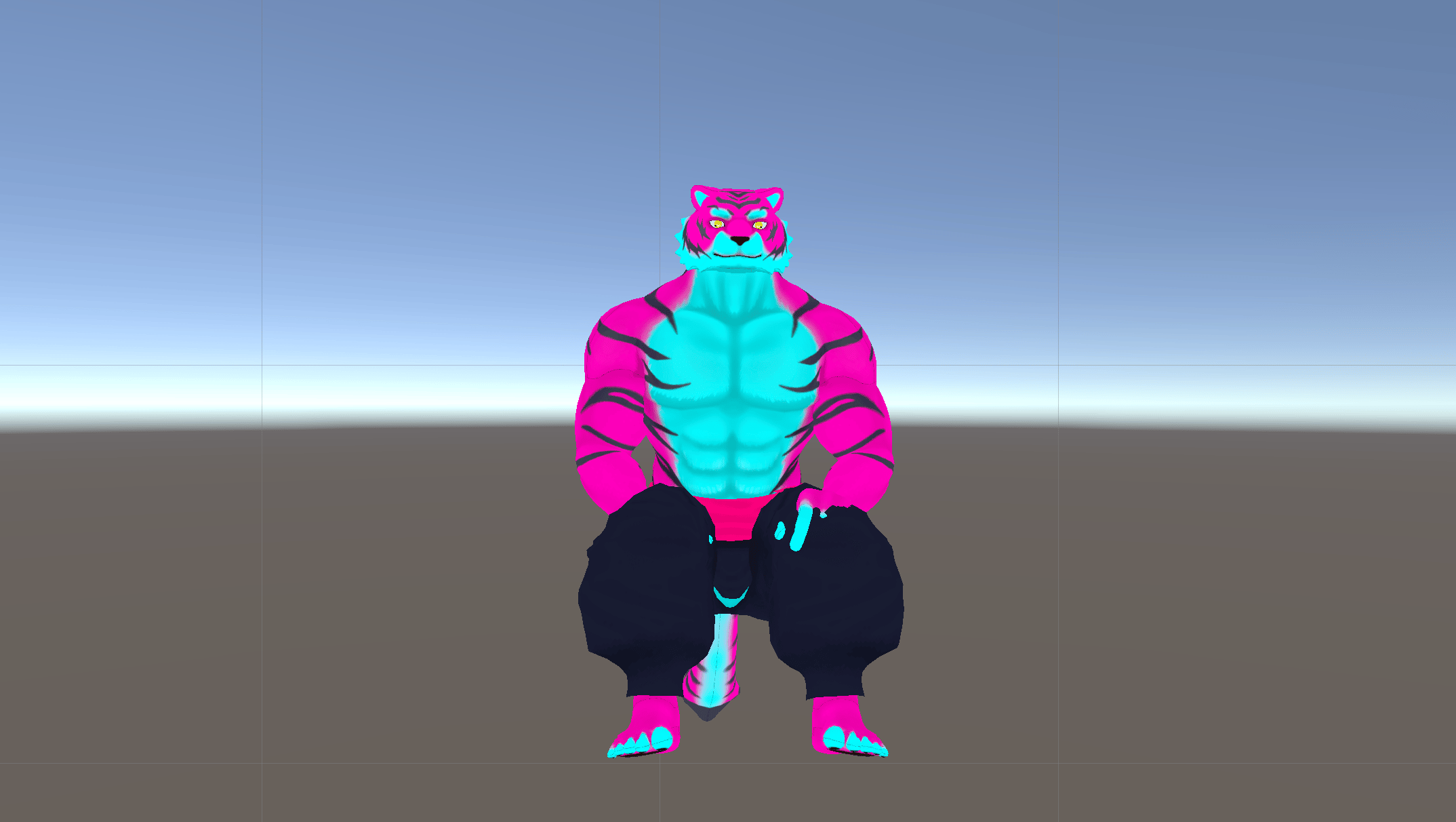 【VRChat Avatar】 KFM Tiger Remaster v1.0 (PhysBones & 16-Color VRCFury Ready)