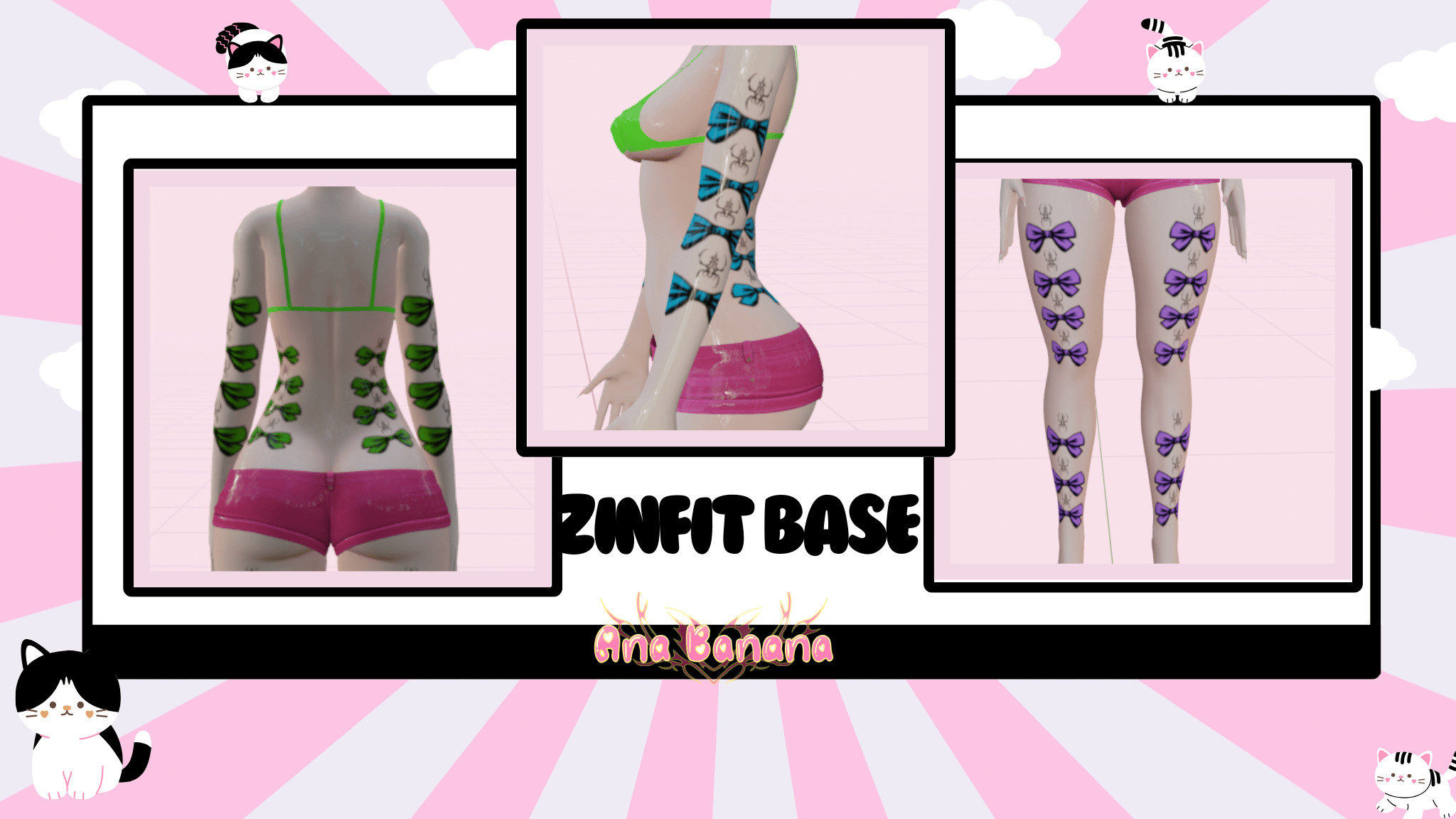 (J:)🎀Sigil Bows | Vrbase Egirl & Zinfit