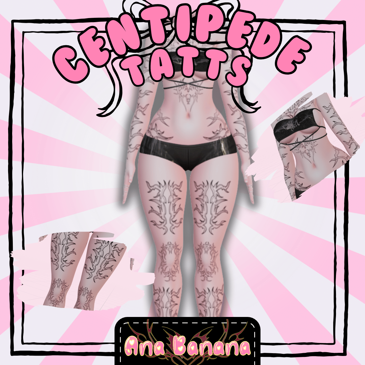 (J:)🐛 Centipede Tatts | Vrbase Egirl