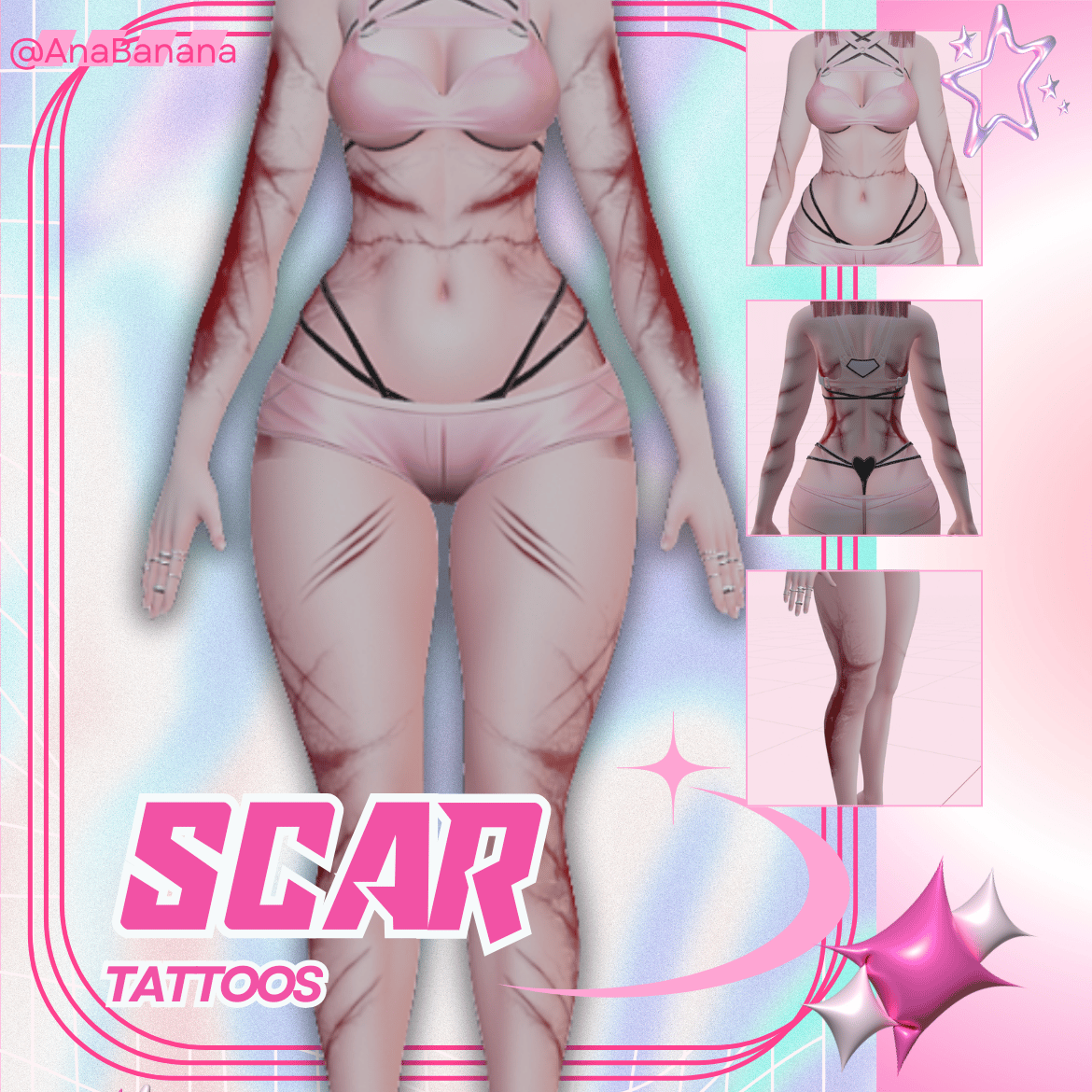 (J:)🔪 Scar Tatts | Vrbase Egirl