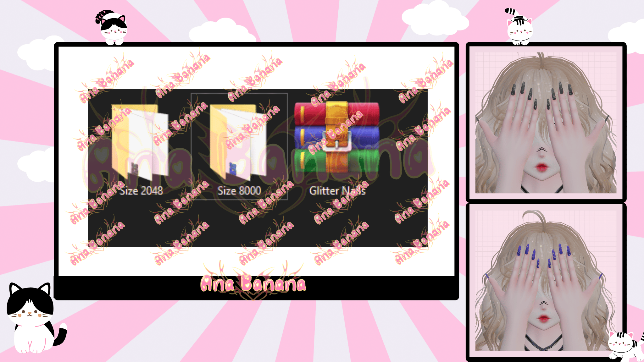 (J:)✨Glitter Nails | Vrbase Egirl FREE