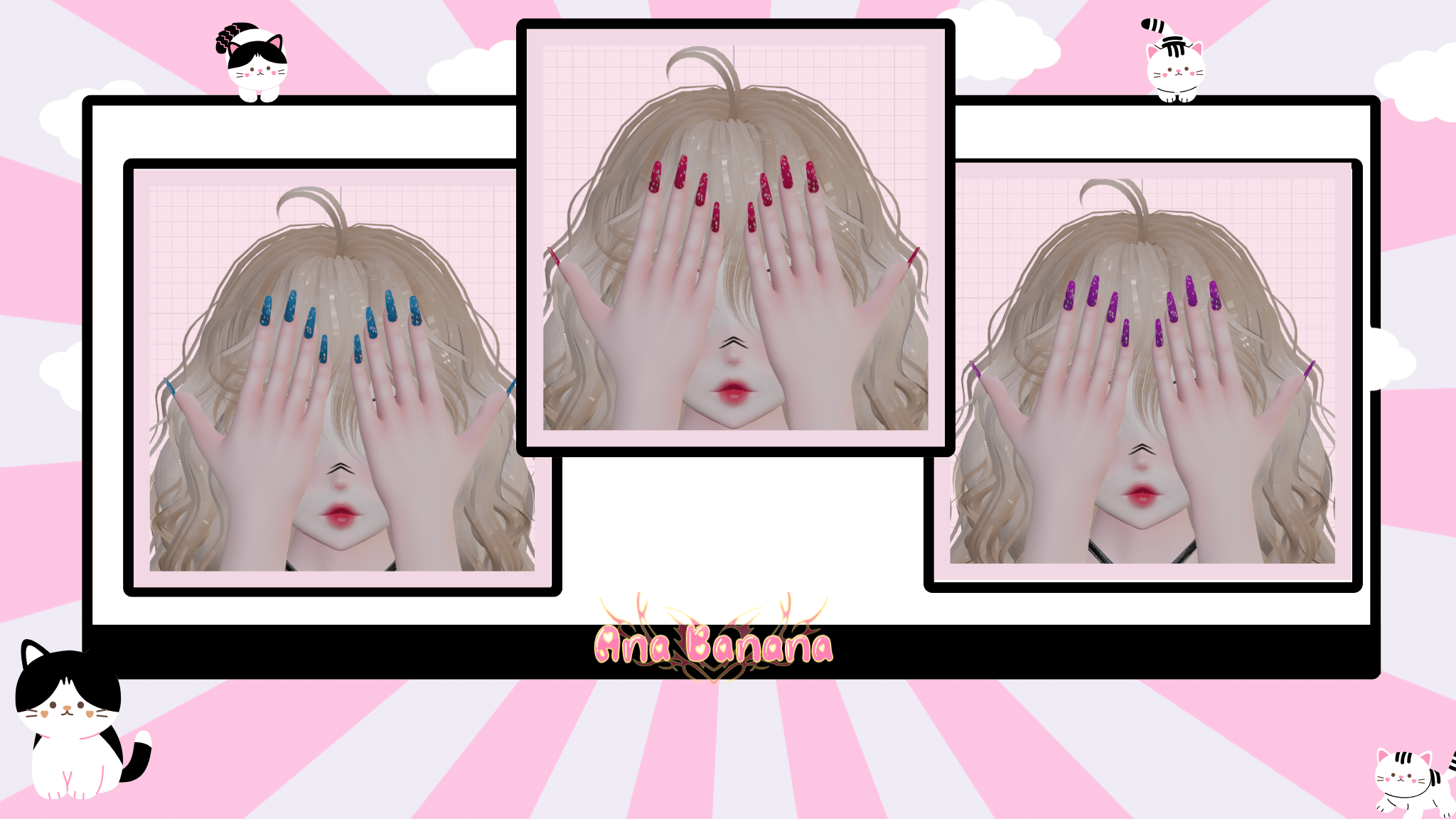 (J:)✨Glitter Nails | Vrbase Egirl FREE