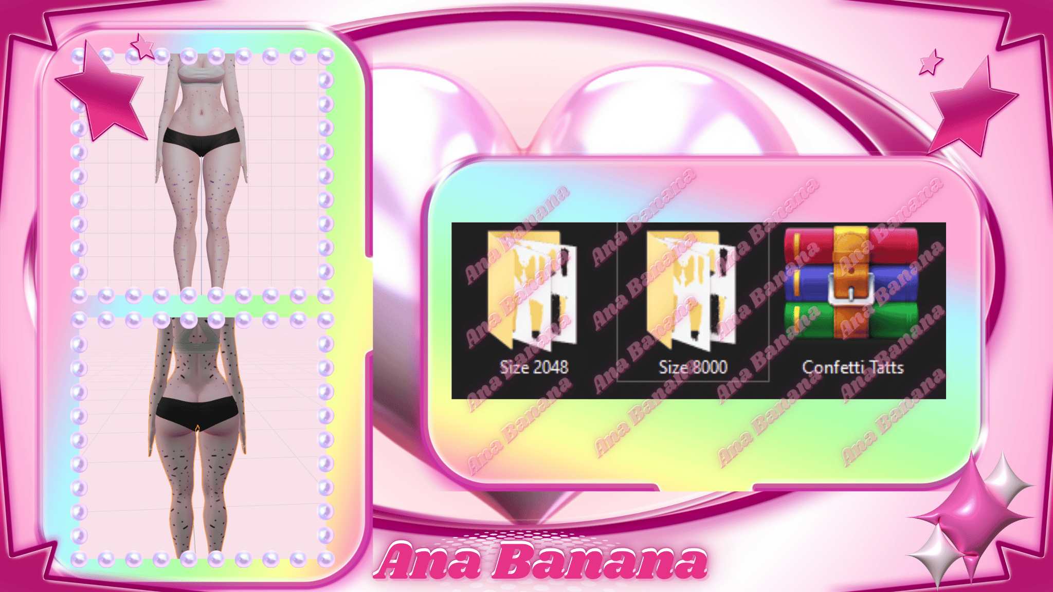 (J:)๐ Confetti Tatts | Vrbase Egirl