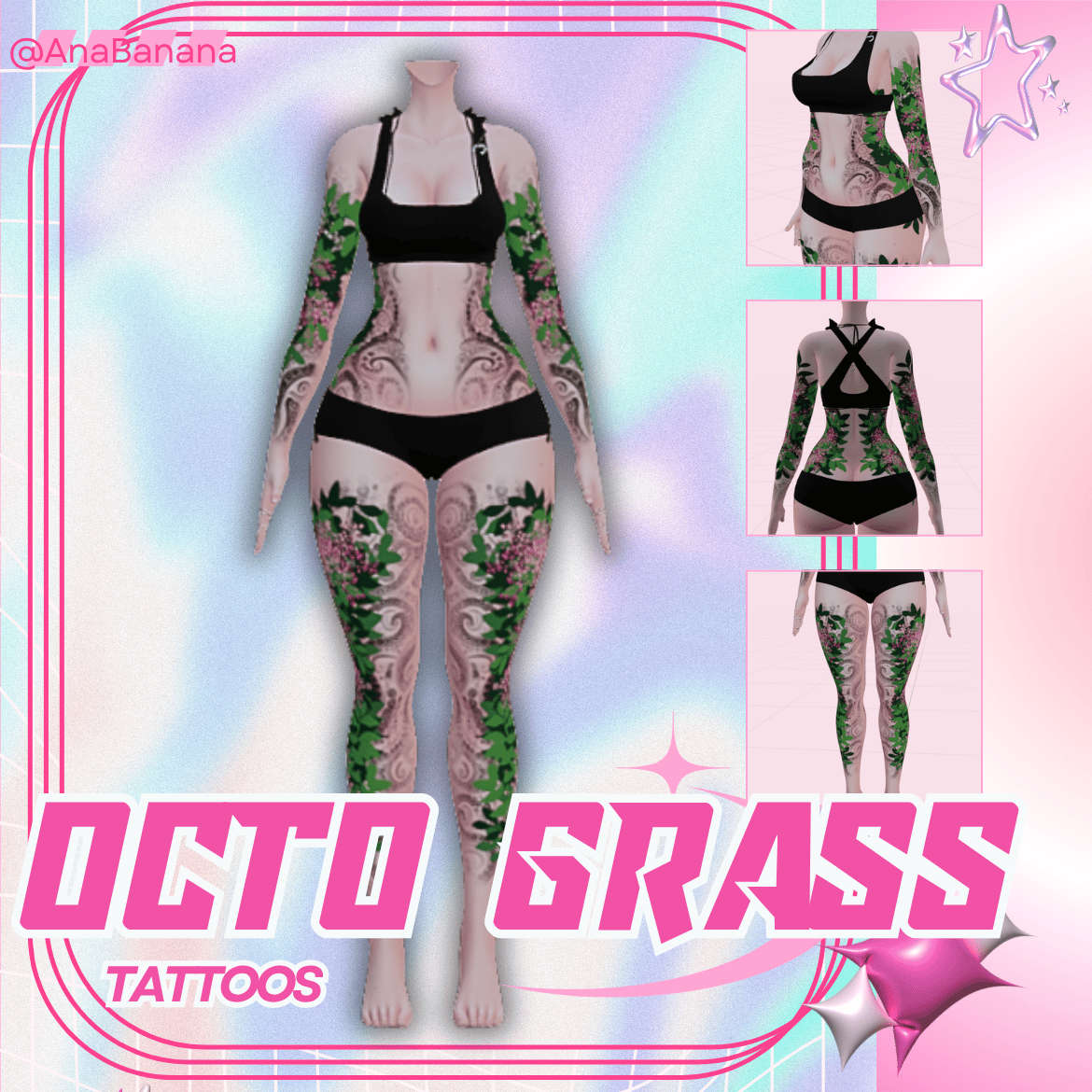 (J:)🐙 Octo Grass Tatts | Vrbase Egirl