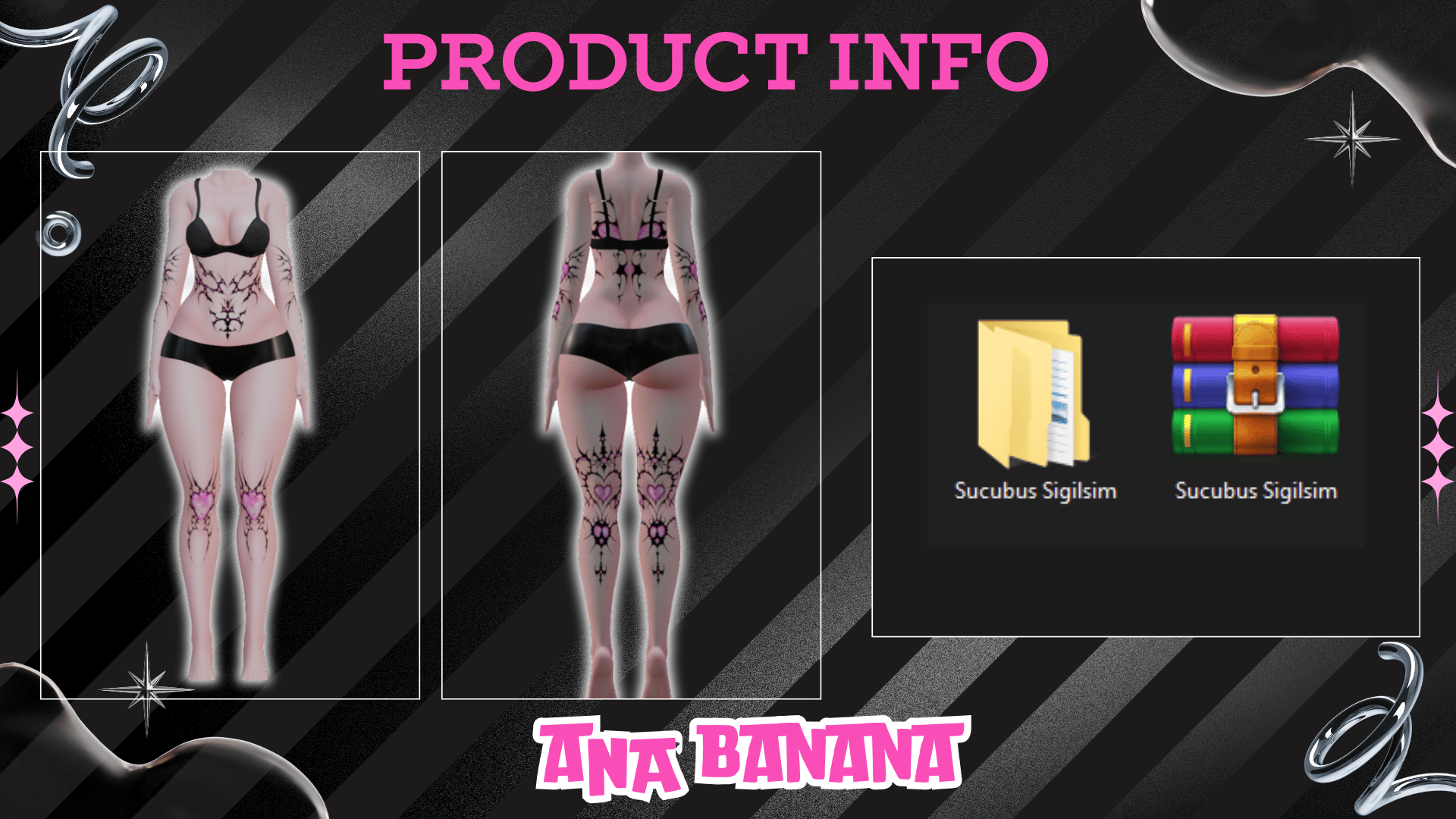 (J:)😈 Succubus Sigilism Tatts | Vrbase Egirl