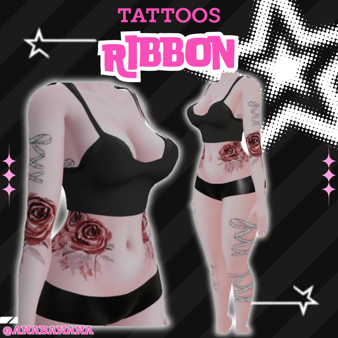(J:)🎀 Ribbon Tatts | Vrbase Egirl