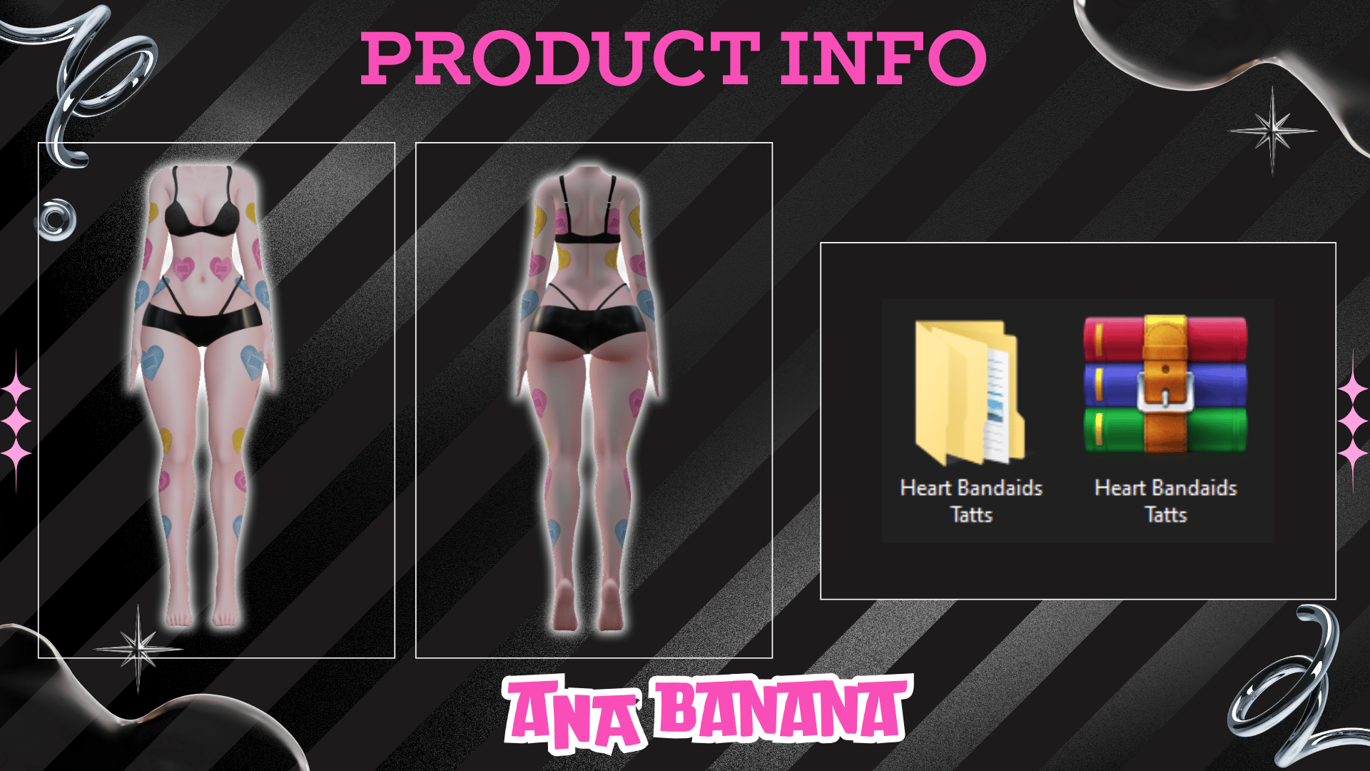 (J:)๐ฉน Heart Bandaids Tatts | Vrbase Egirl