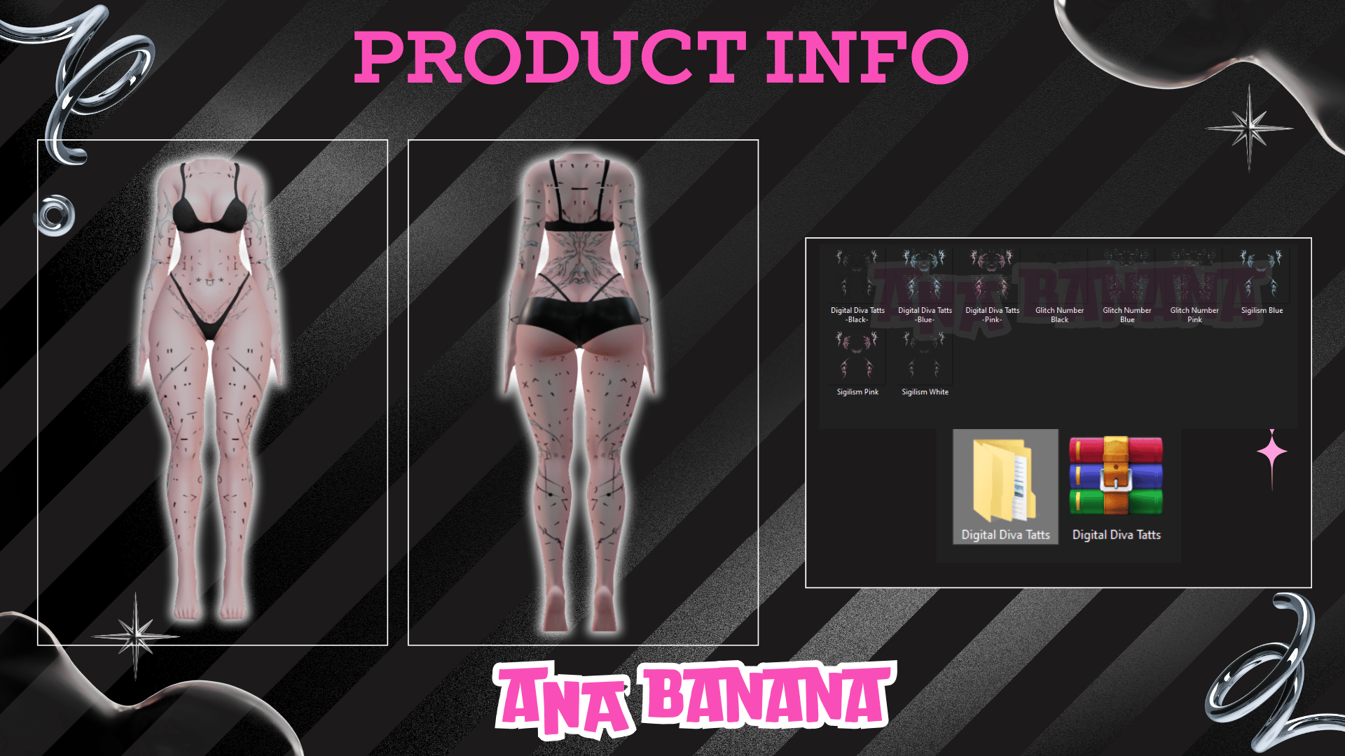 (J:)🤖 Digital Diva Tatts | Vrbase Egirl