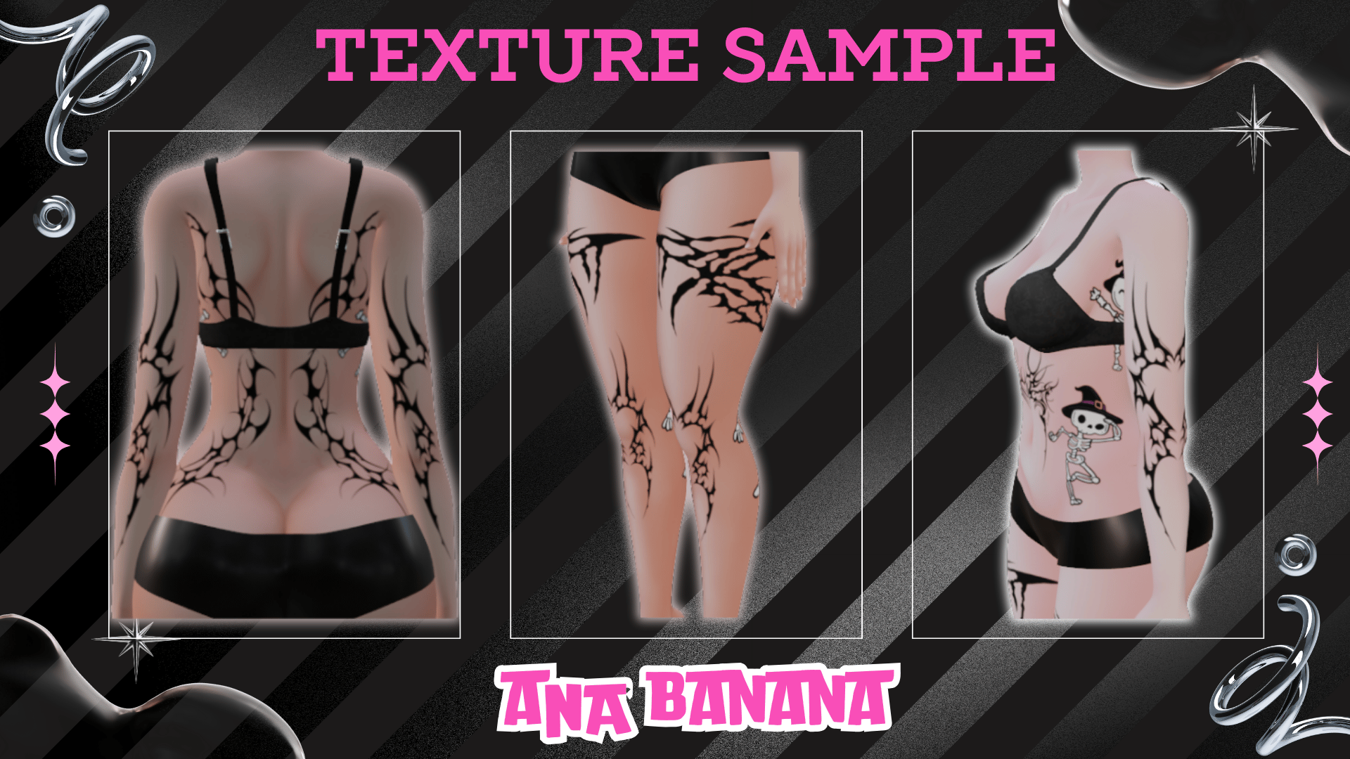(J:)π Skeleton Tatts | Vrbase Egirl