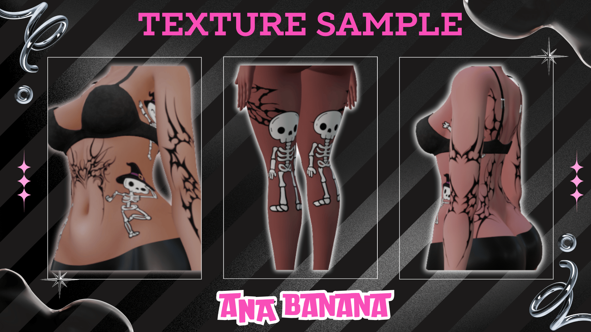 (J:)π Skeleton Tatts | Vrbase Egirl