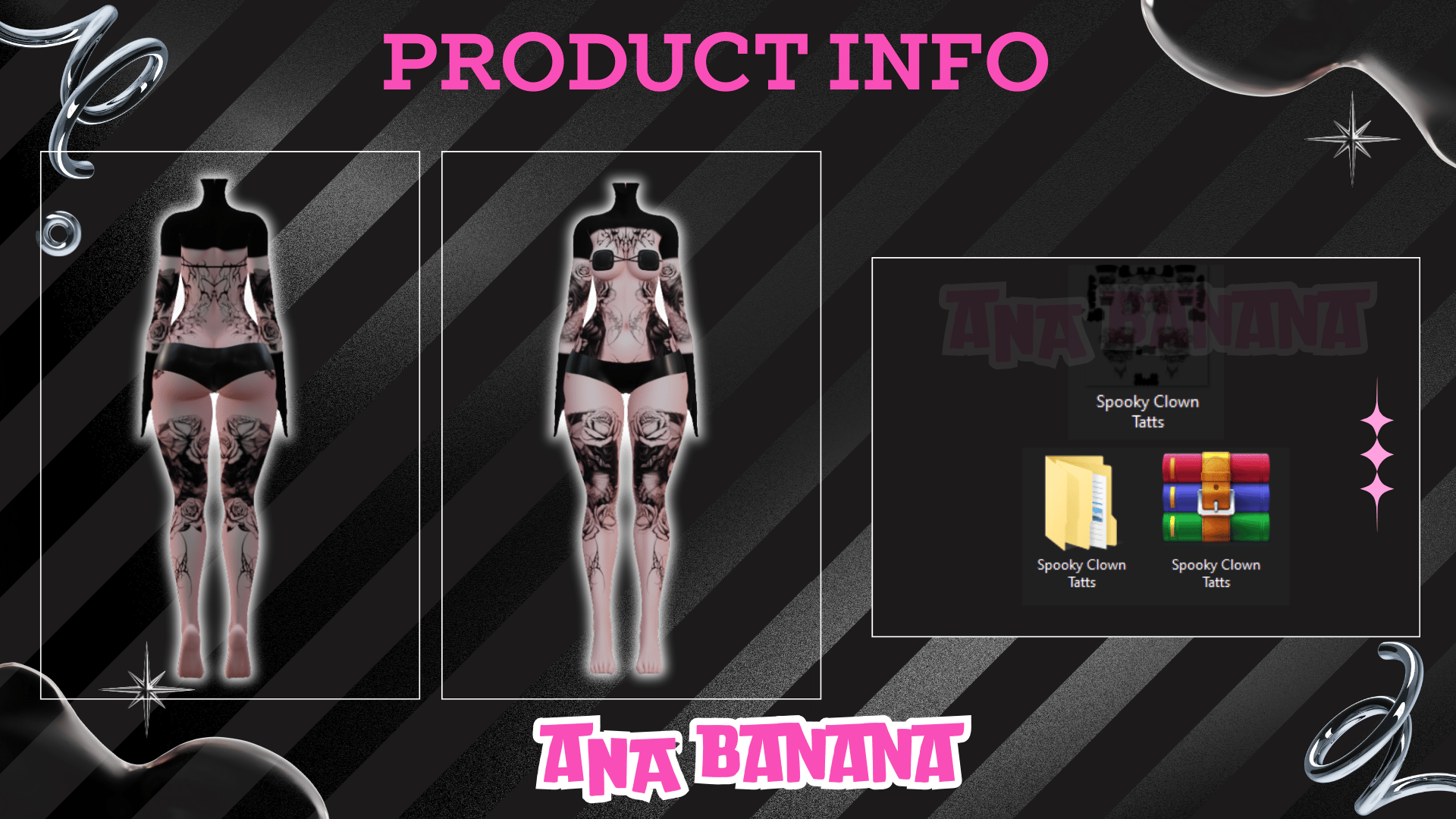 (J:)🤡 Spooky Clown Tatts | Vrbase Egirl