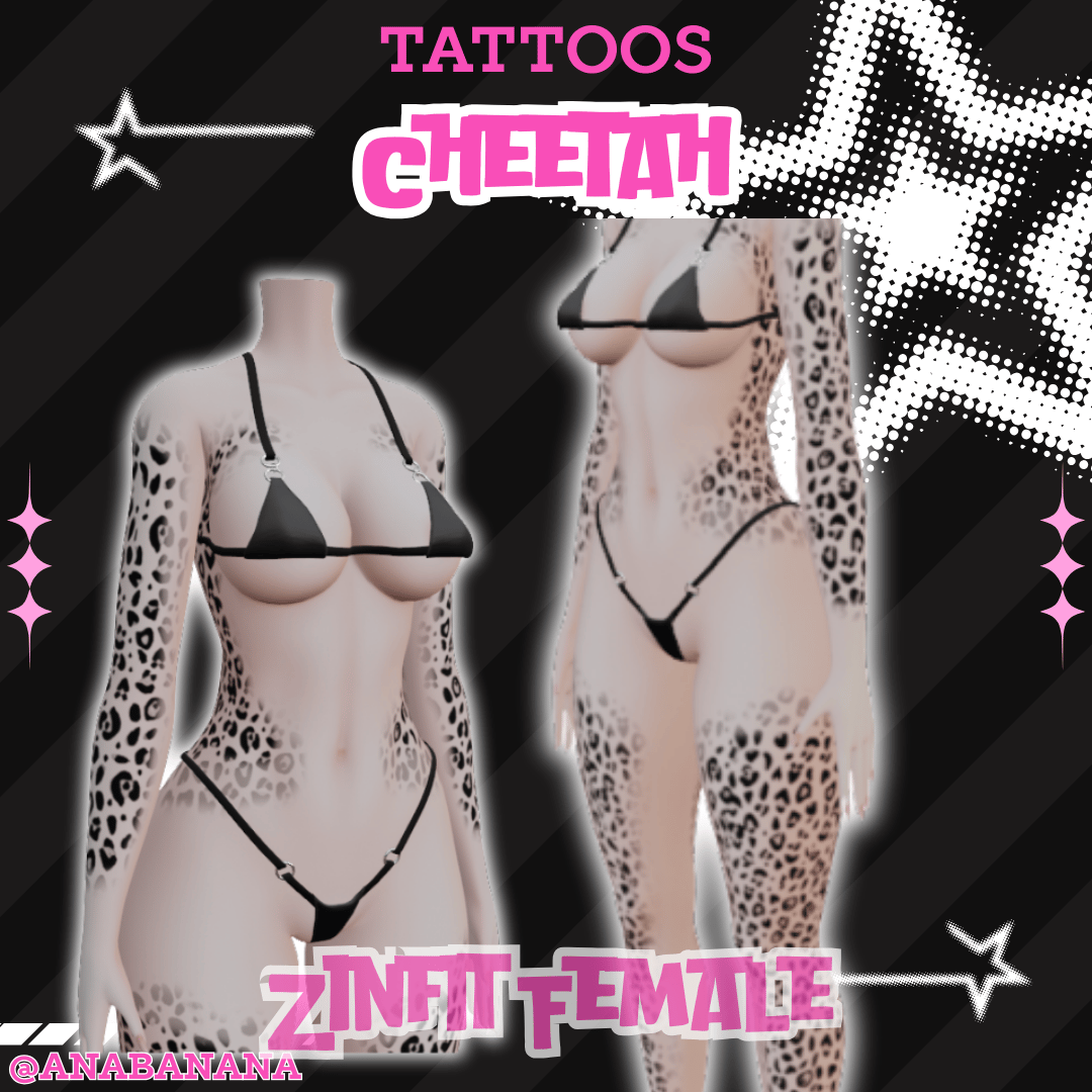 (J:)🐆 Cheetah Tatts | Egirl + Akii V1 + Zinfit F/M
