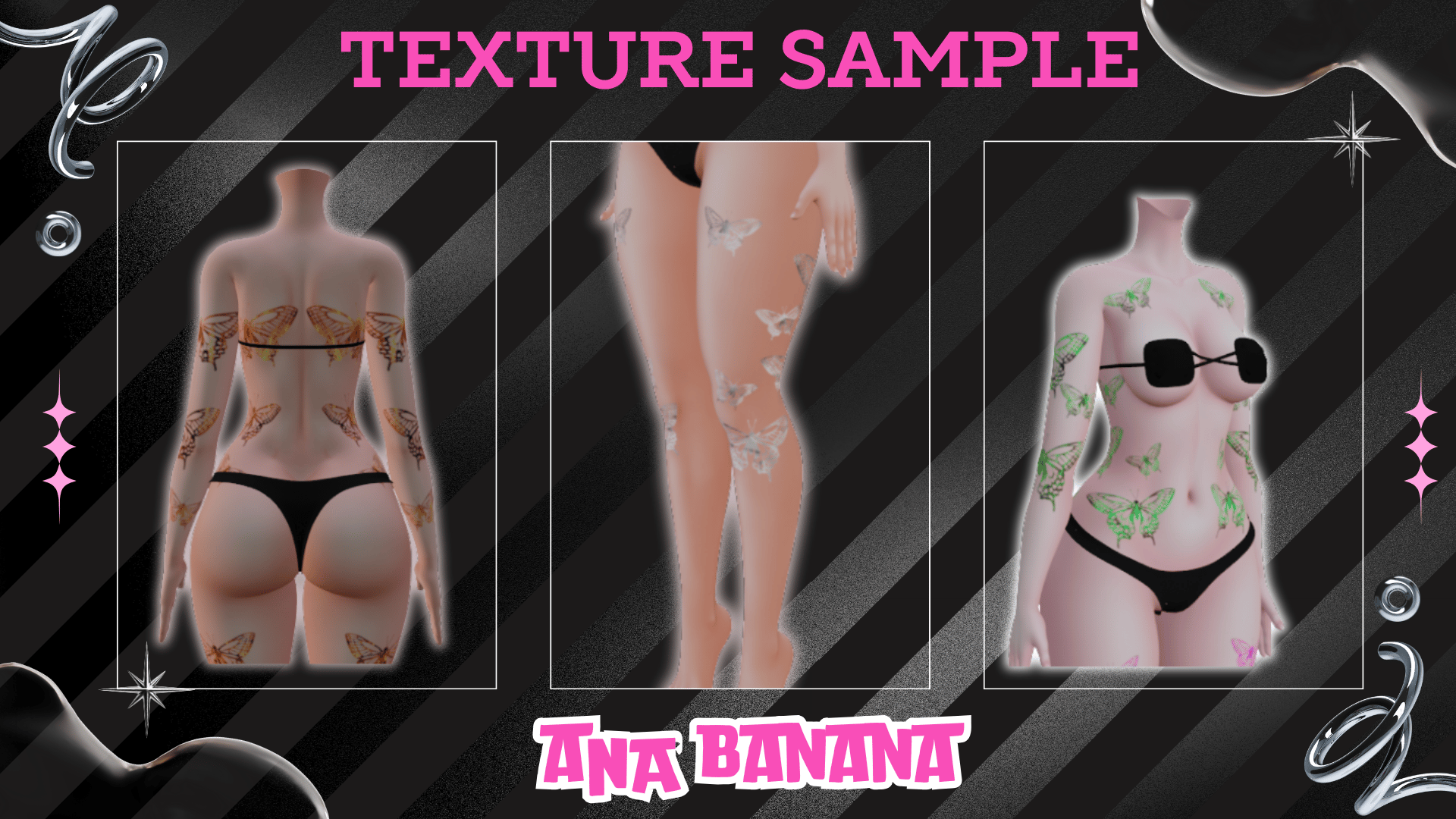 (J:)ðŠ Shiny Butterflies Tatts | Vrbase Egirl