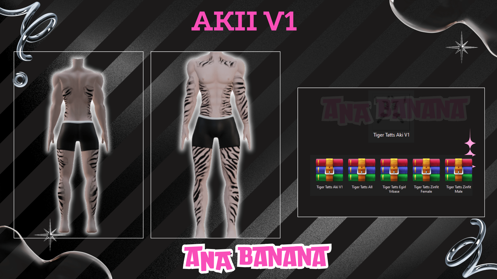 (J:)🐅 Tiger Tatts | Egirl + Akii V1 + Zinfit F/M