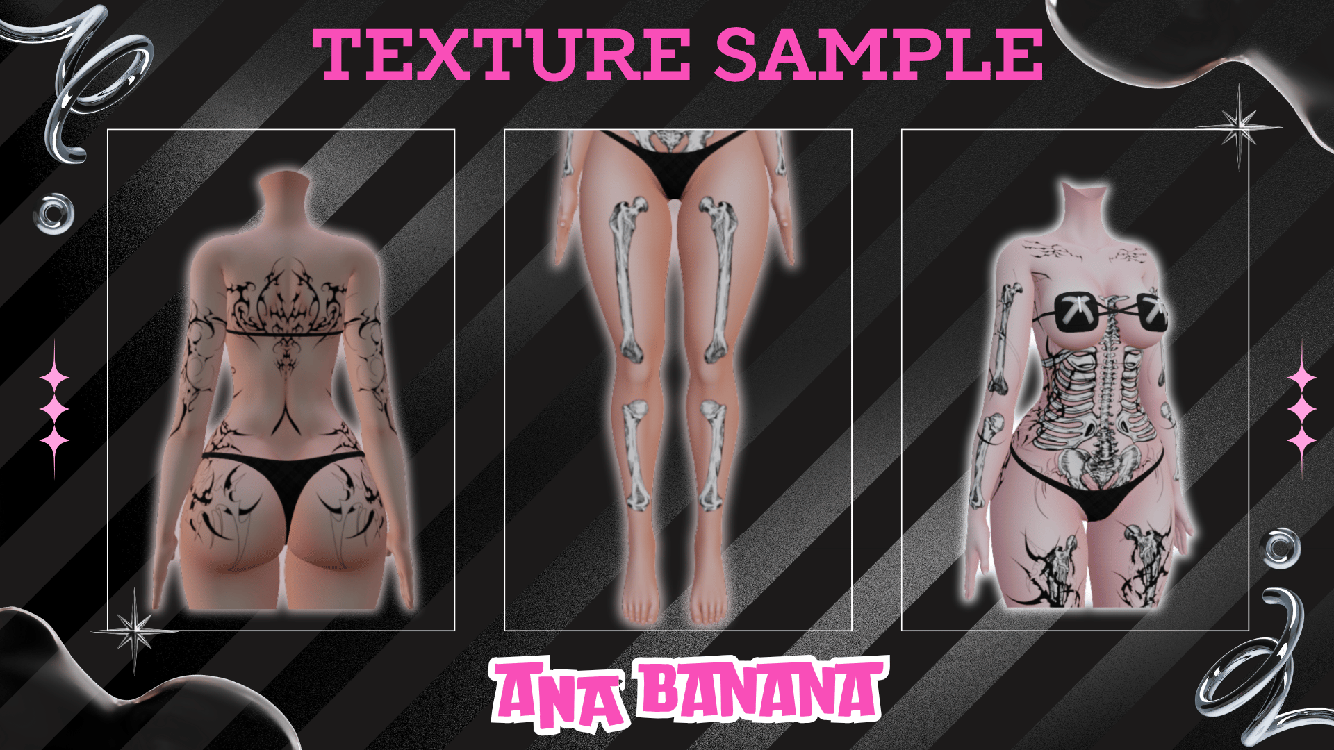 (J:)🦴 Cryptic Bones Tatts | Vrbase Egirl