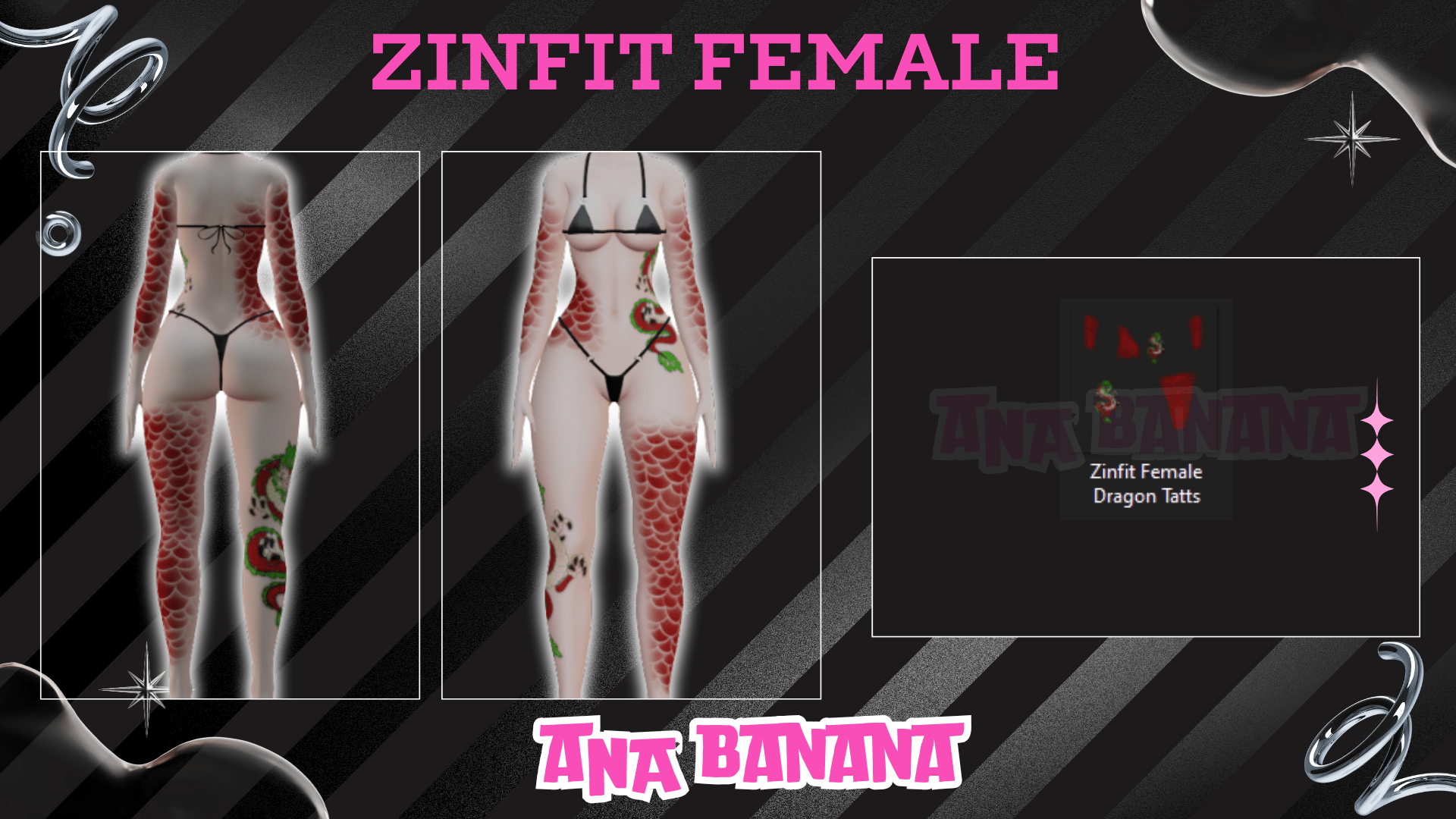 (J:)🐉 Dragon Tatts | Egirl + Akii V1 + Zinfit F/M