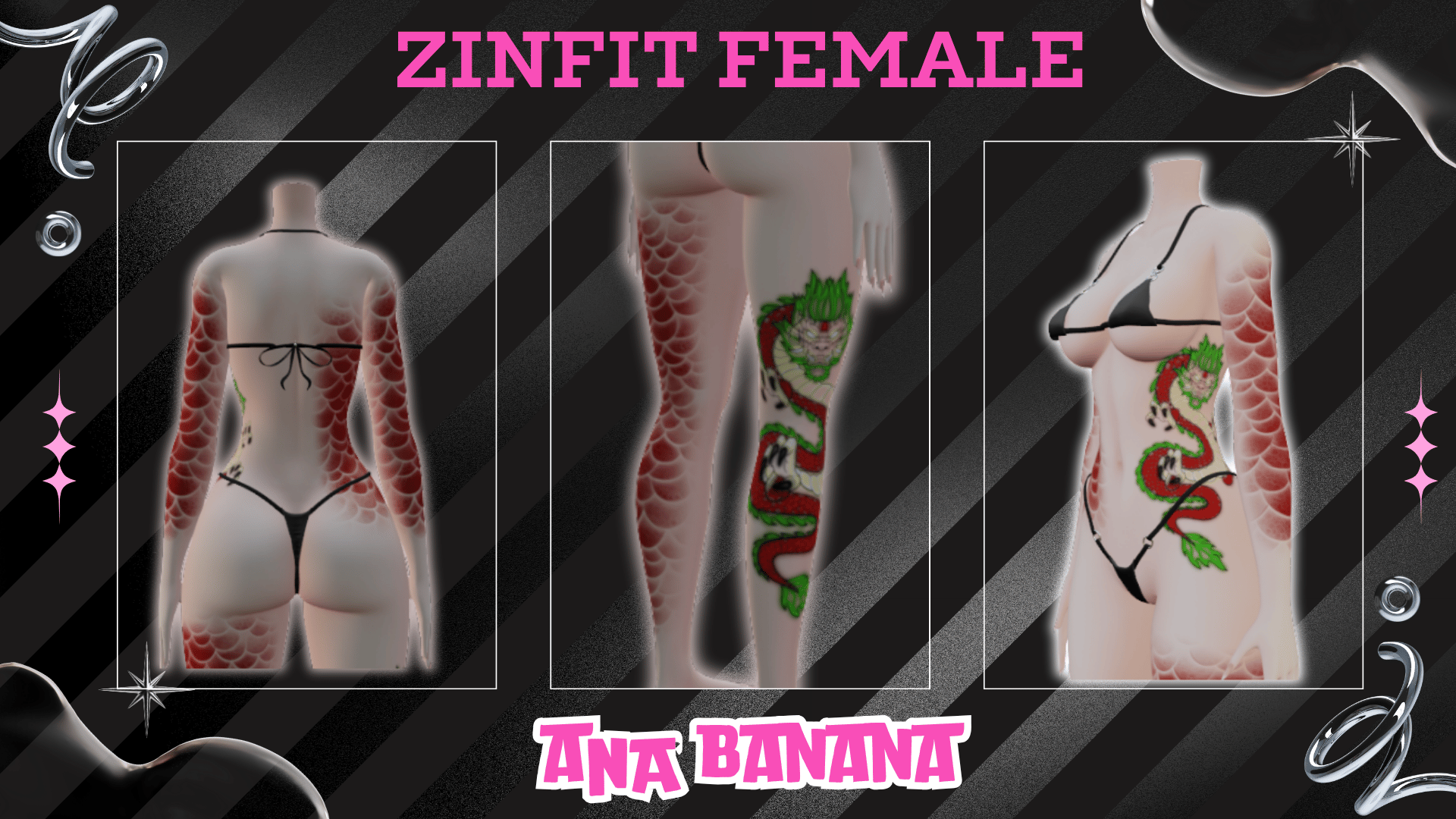 (J:)🐉 Dragon Tatts | Egirl + Akii V1 + Zinfit F/M