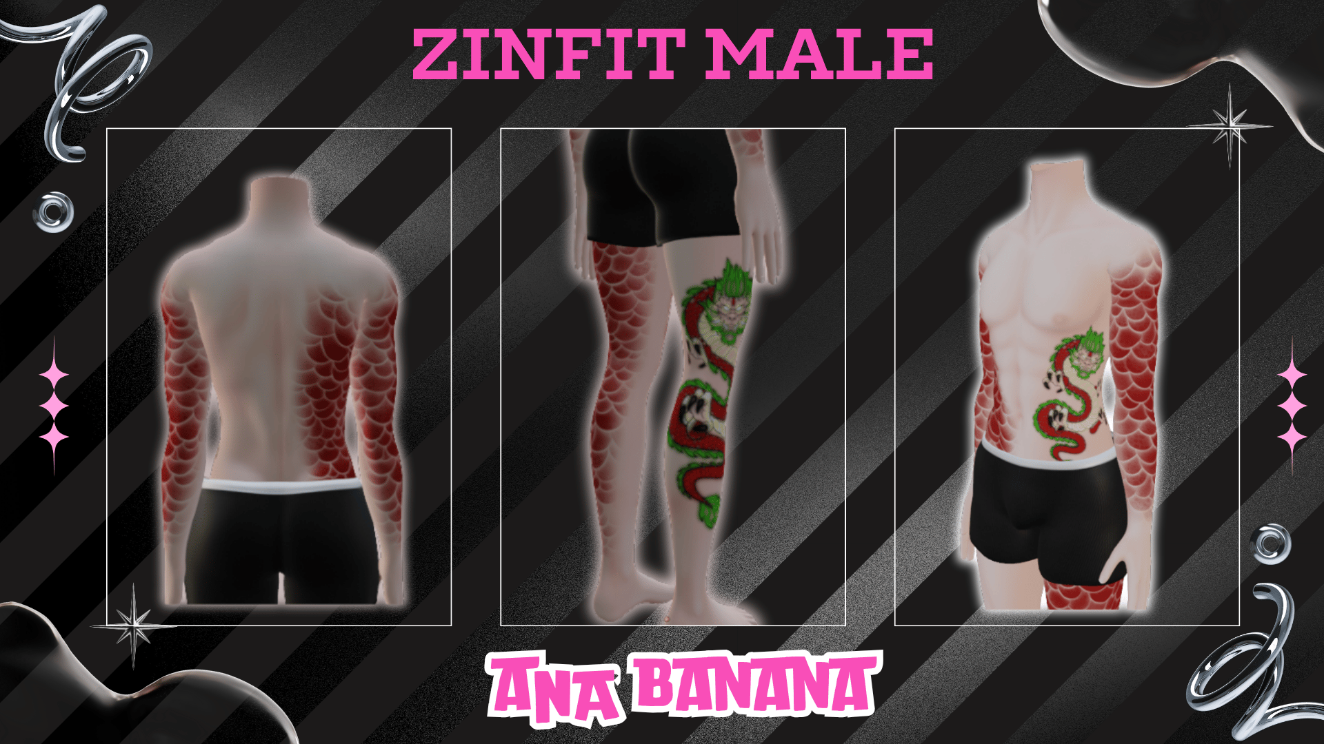 (J:)🐉 Dragon Tatts | Egirl + Akii V1 + Zinfit F/M