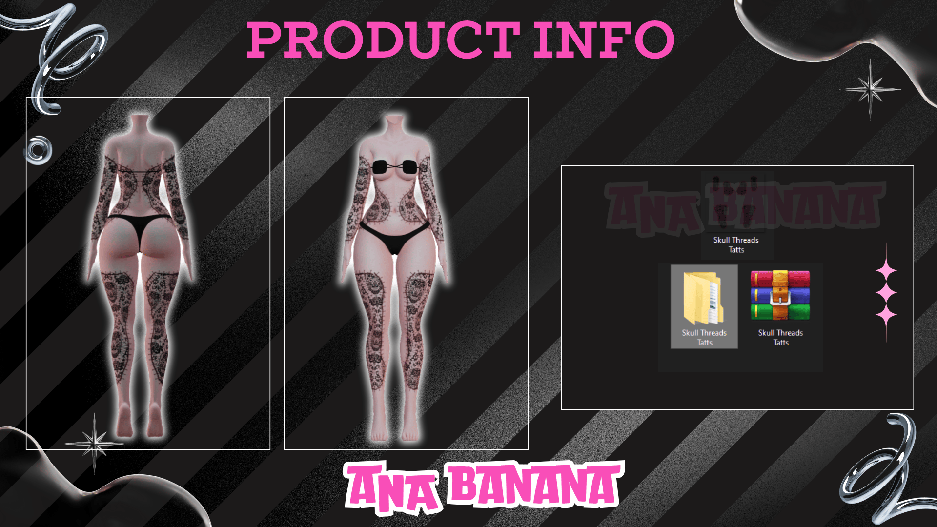 💀 Skull Threads Tatts | Vrbase Egirl
