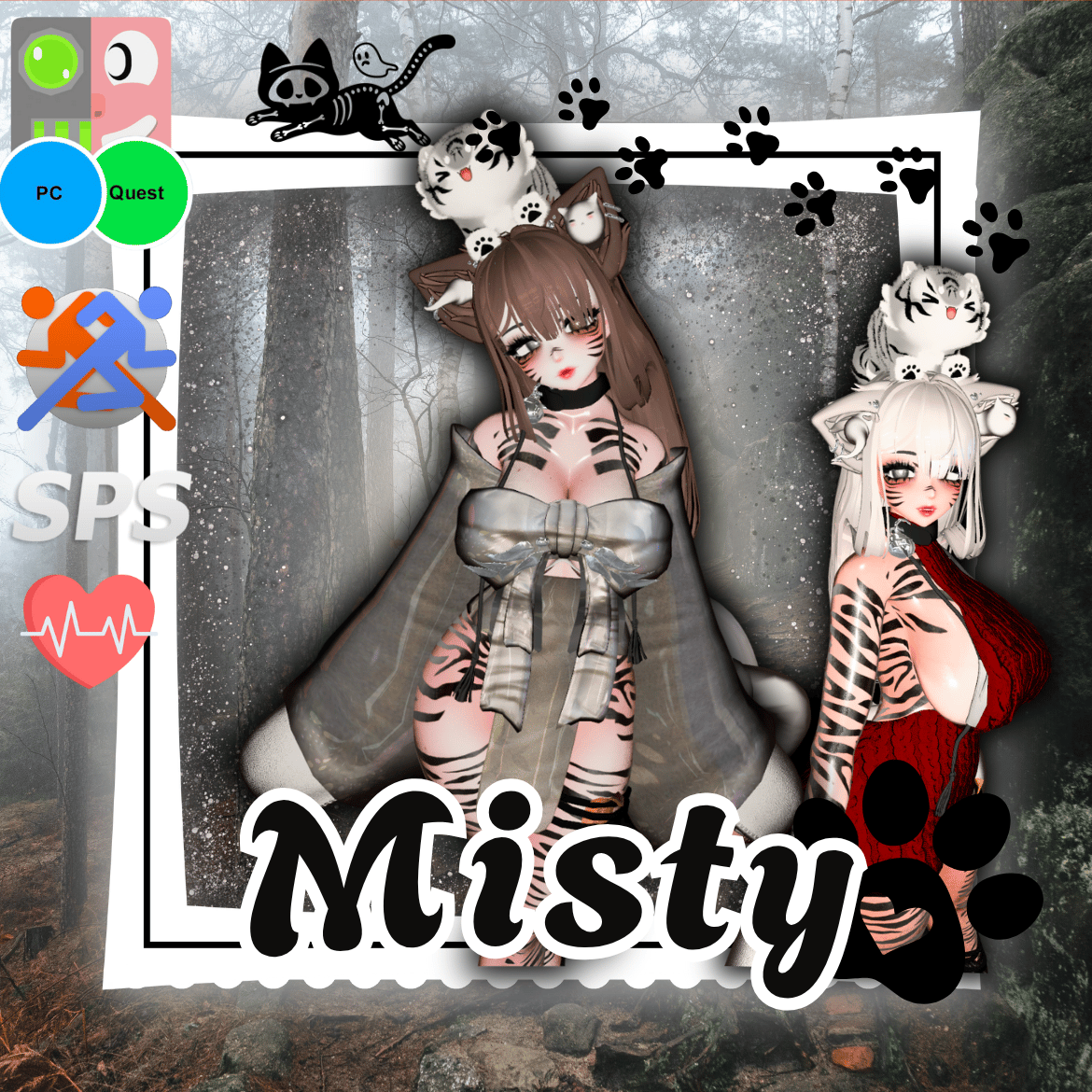 (J:)🐈 Misty Meow | Vrcft + Pc + Quest + MMD