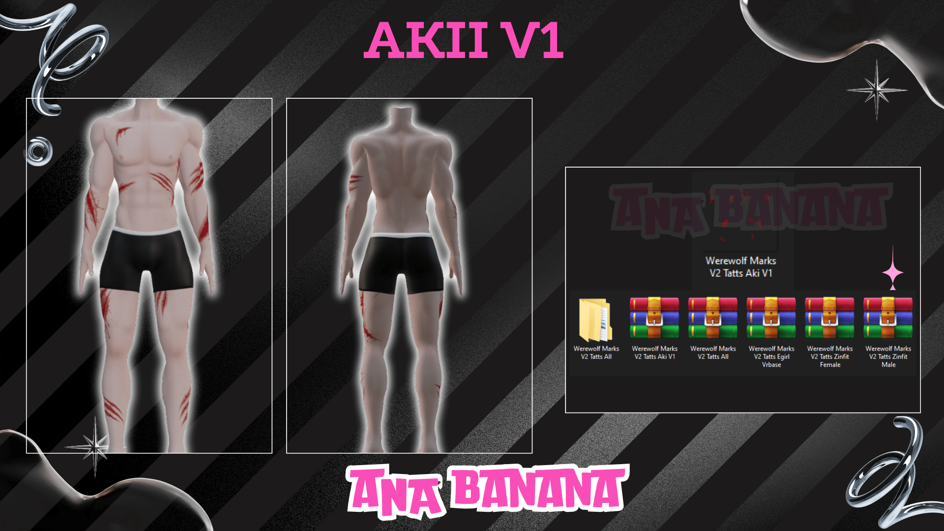 đș Werewolf Marks V1 Tatts | Akii V1