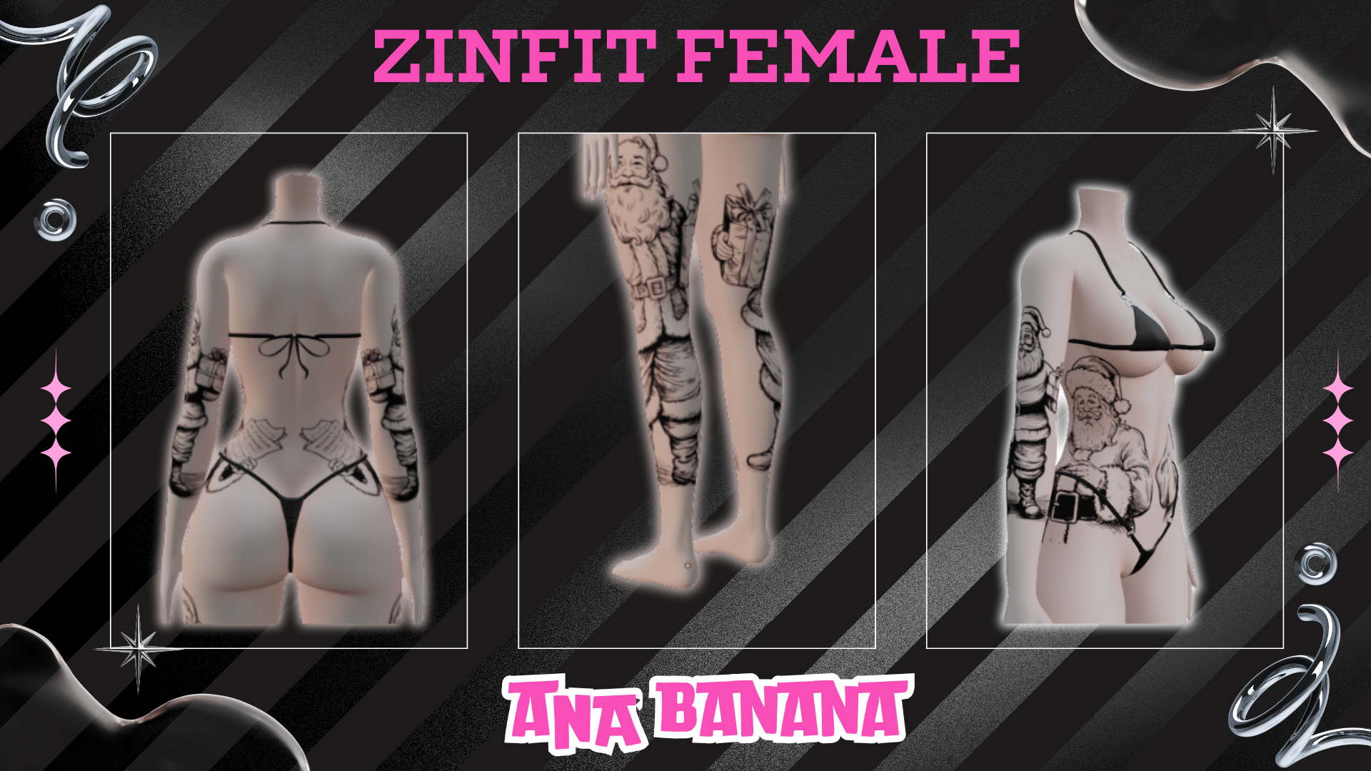 🎅 Santa Tatts | Zinfit Female