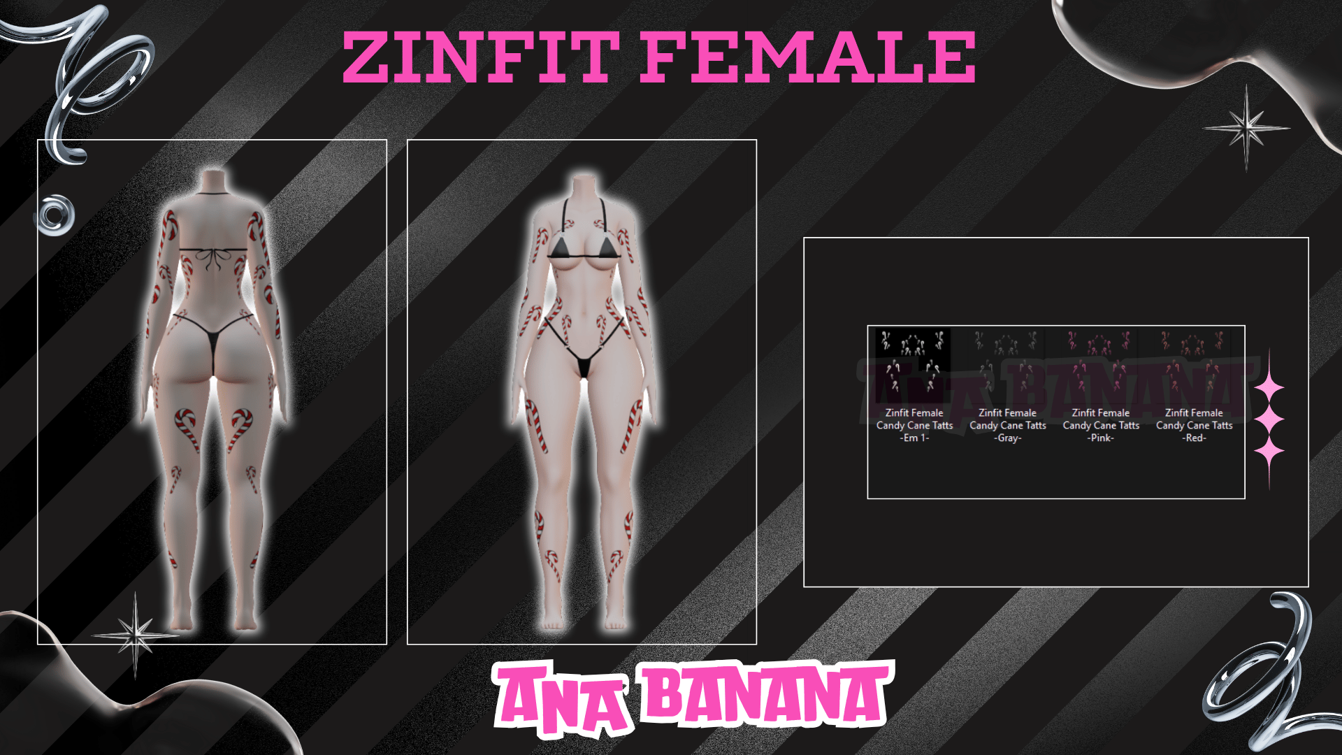 🍬 Candy Cane Tatts | Zinfit