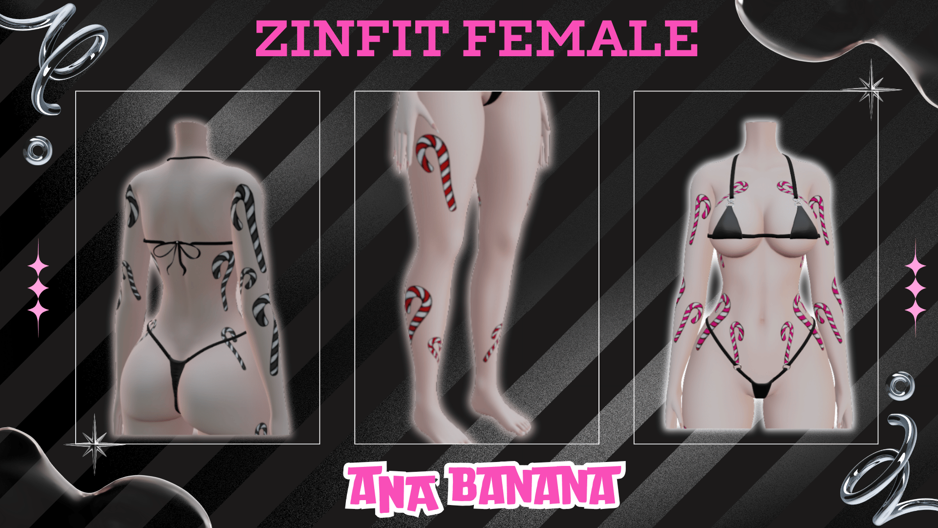 🍬 Candy Cane Tatts | Zinfit