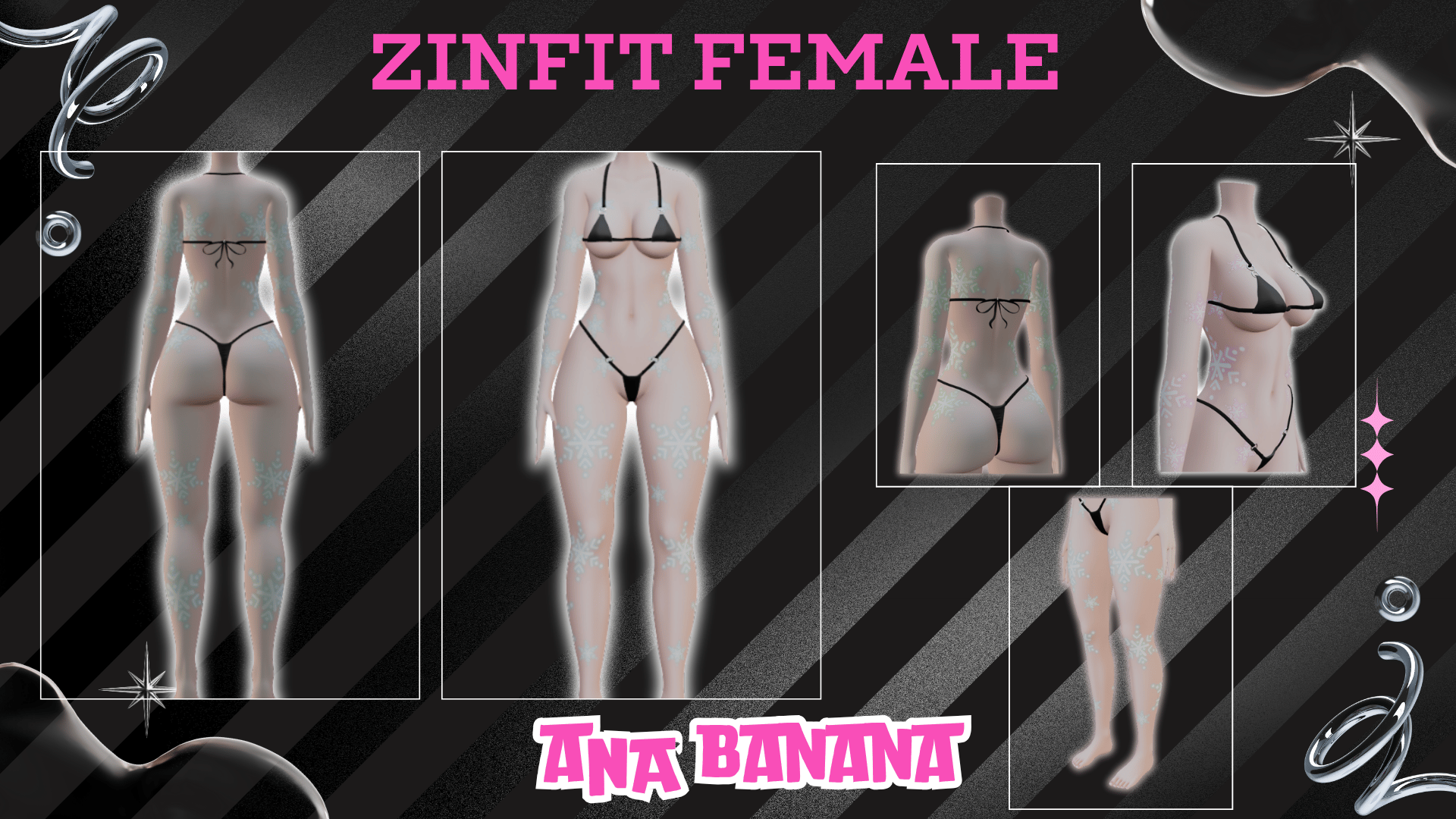 ❄️ Snowflake Tatts | Zinfit Female