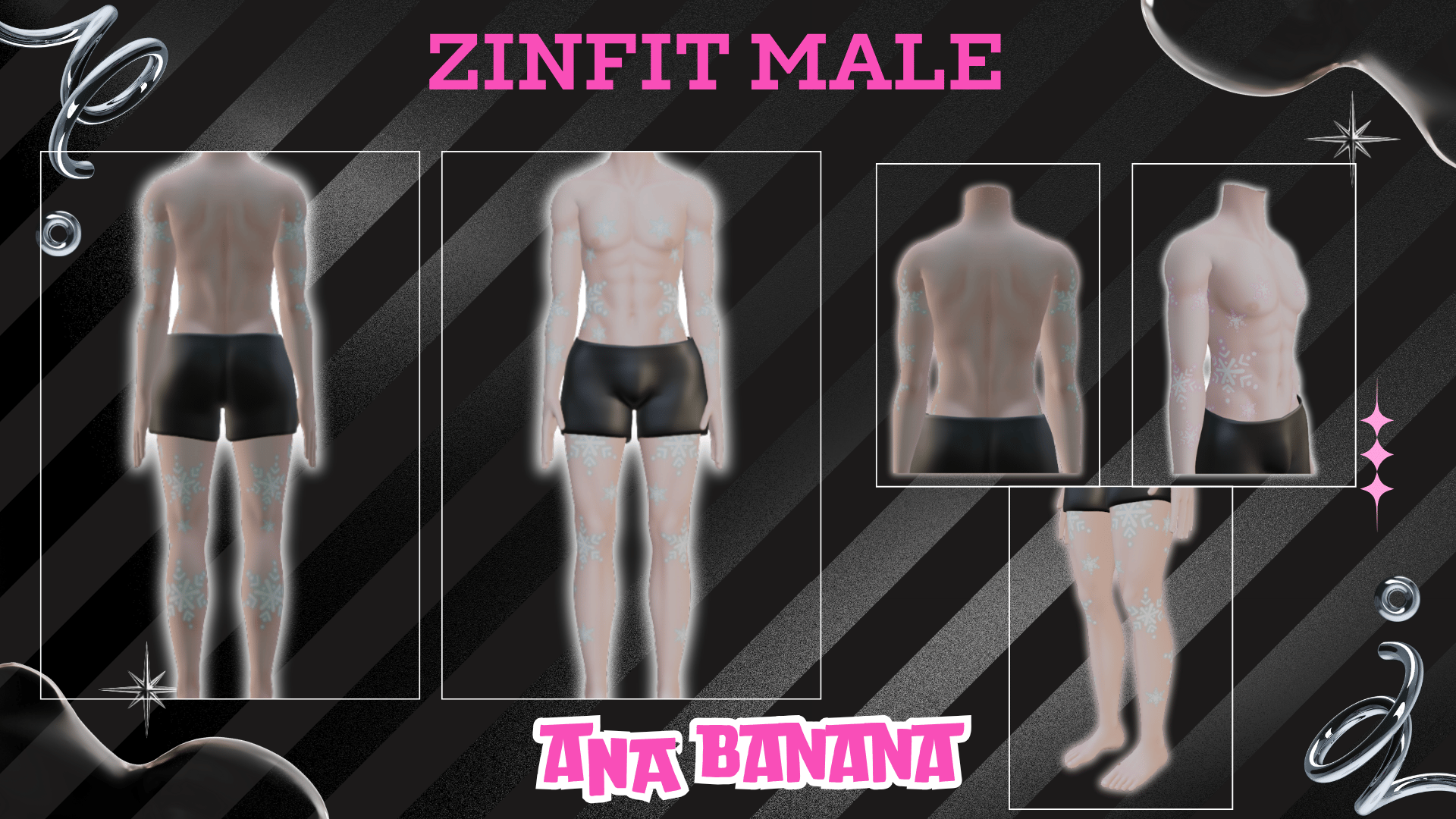 ❄️ Snowflake Tatts | Zinfit Male